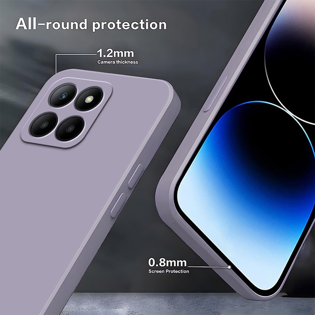 ILING Cover per HONOR X6b, 360°Complète Protection Ultra Sottile Trasparente Antiurto Custodia con Protezione Schermo Integrata, Difficile PC Silicone TPU Caso (Rosso Scuro