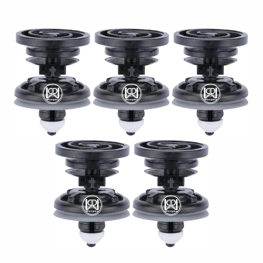 Door Trim Panel Retainer Clip compatible with Polo Vento Rapid Passat Touareg Beetle Fabia Jetta, Black (5 piece)-image-29