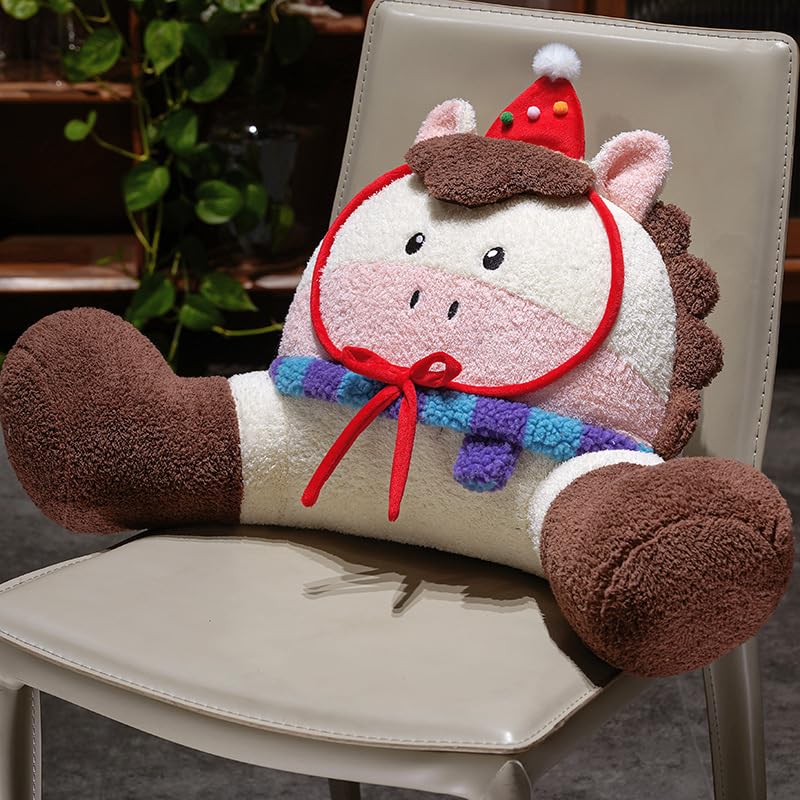 Cuscino da lettura con braccioli, per sedersi a letto e adulti, cuscino creativo per schienale, in velluto di cristallo, stile cartone animato, cuscino di supporto lombare per gaming, ufficio