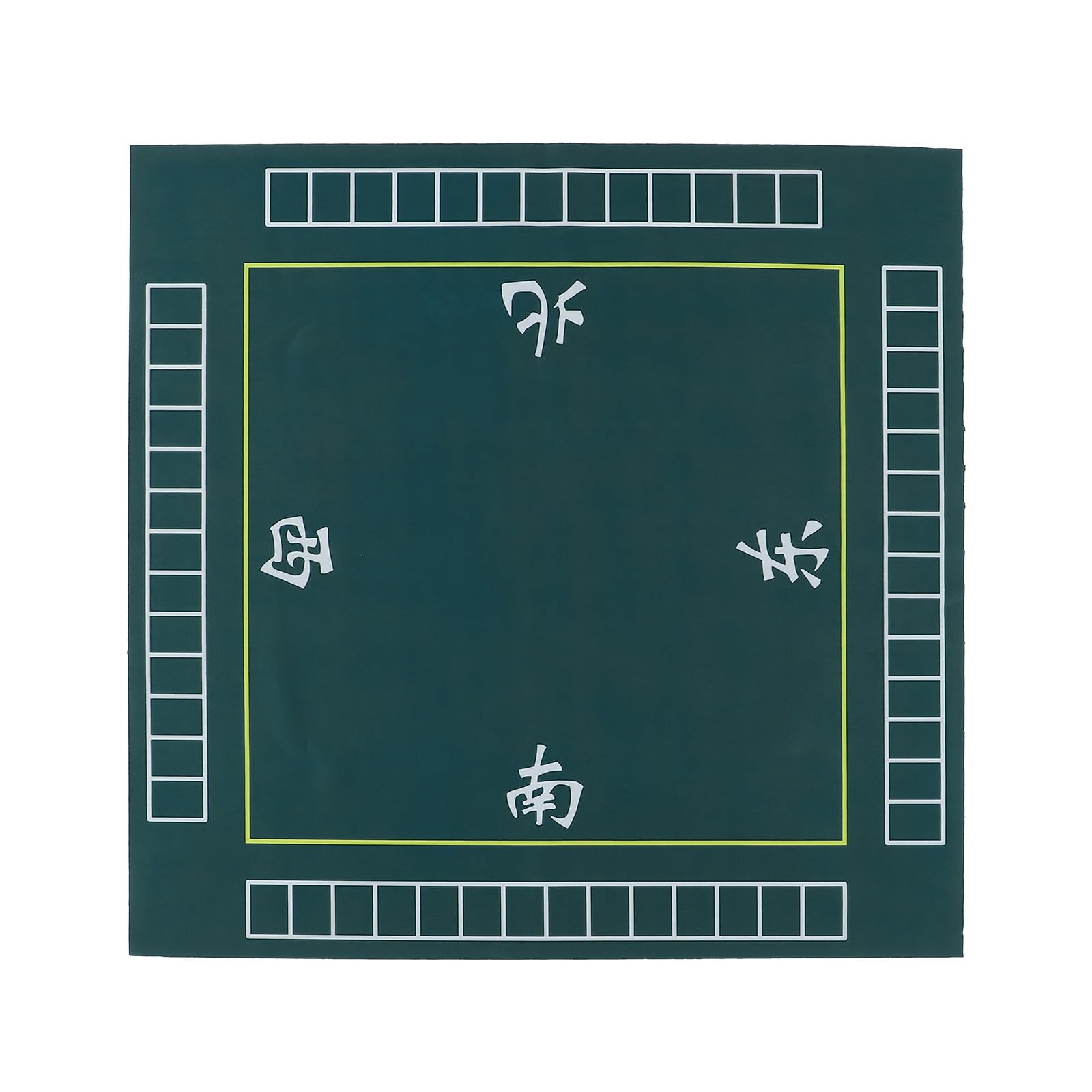GALPADA Tappetino Mahjong Quadrato Antirumore e Antiscivolo in Poliestere e Gomma, Copertura Tavolo da Gioco Verde per Giochi di Carte e Piastrelle