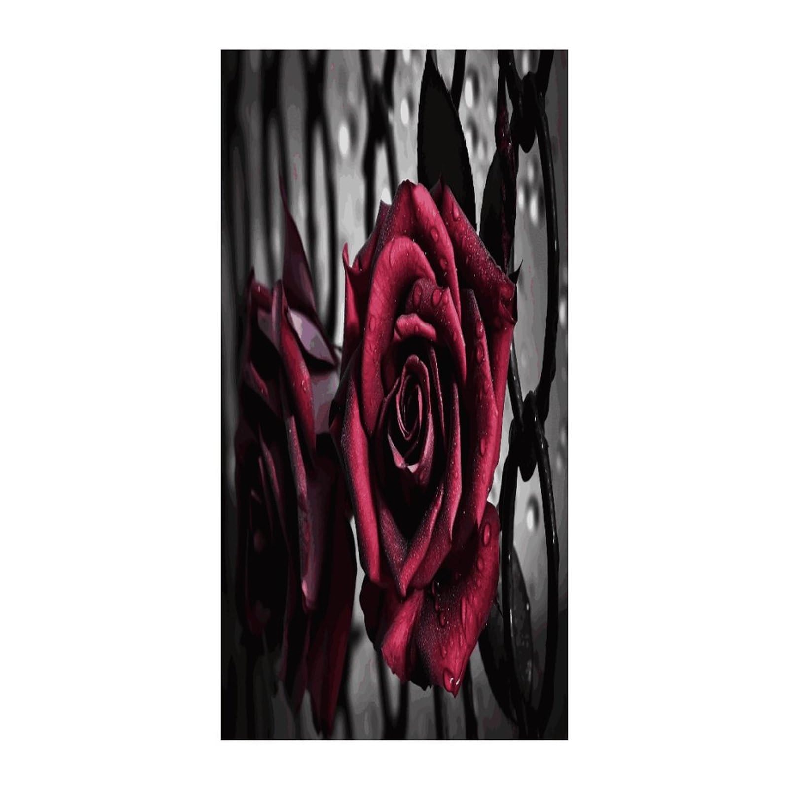 Fekiloot Style Gothic Roses Door Curtain Room Divider Curtains