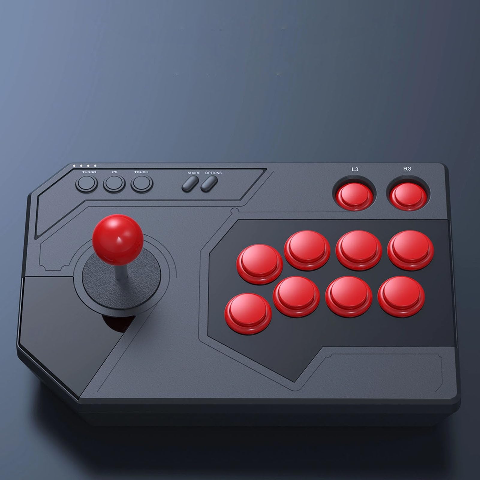 Generic Fighting Stick Fightstick z 3 Trybami Joysticka i Funkcjami | Lekki kontroler ABS typu C do komputerów PC i konsol do gier Slim Pro