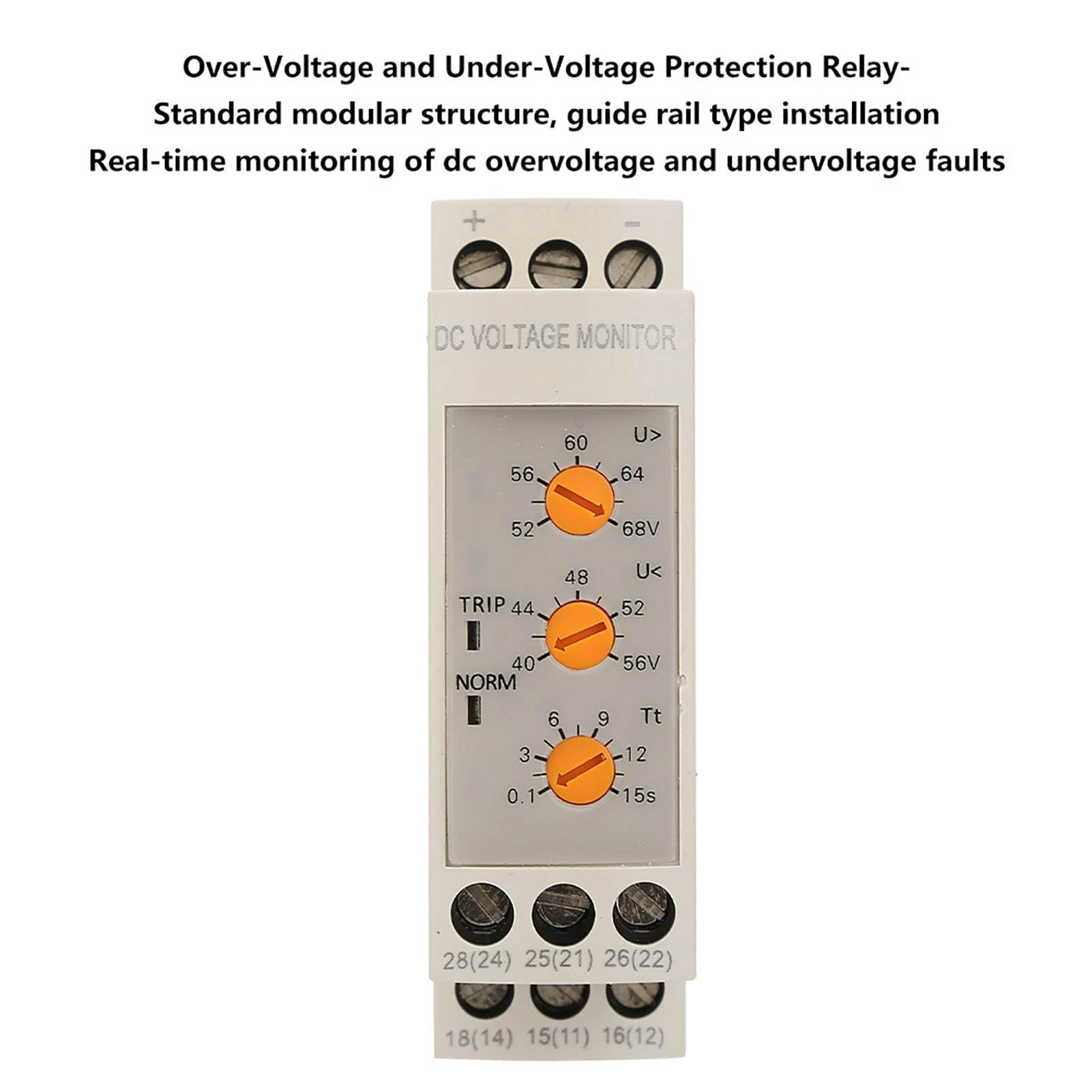 DC 12V / 24V / 36V / 48V Relais de tension, DVRD sur la tension et sous tension s s de relais Propriétaire de tension de rail Relay (Dc48v)