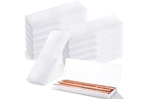 Crtiin Plastic Pencil Box Case Bulk for Office School Supplies, Set of...