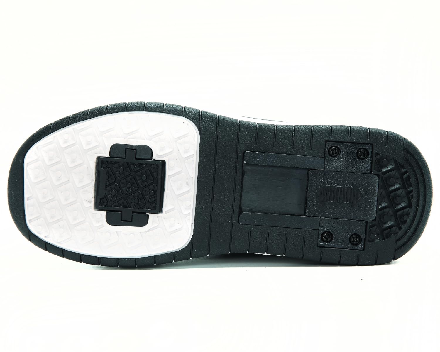 Ragazzi Ragazze Scarpe da Skateboard con 2 Ruote Automatiche, Pattini a rotelle per Bambini con Doppie Ruote, Scarpe da Fitness per Esterno Sneakers, Nero-Rosa, Nero-Bianco, 31-39 EU