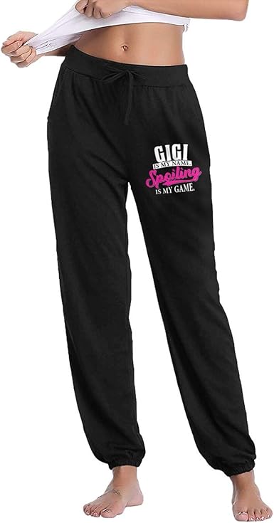 Amazon.com: Gigi is My Name Spoiling is My Game - Pantalones de algodón  para mujer, XL, Negro : Ropa, Zapatos y Joyería