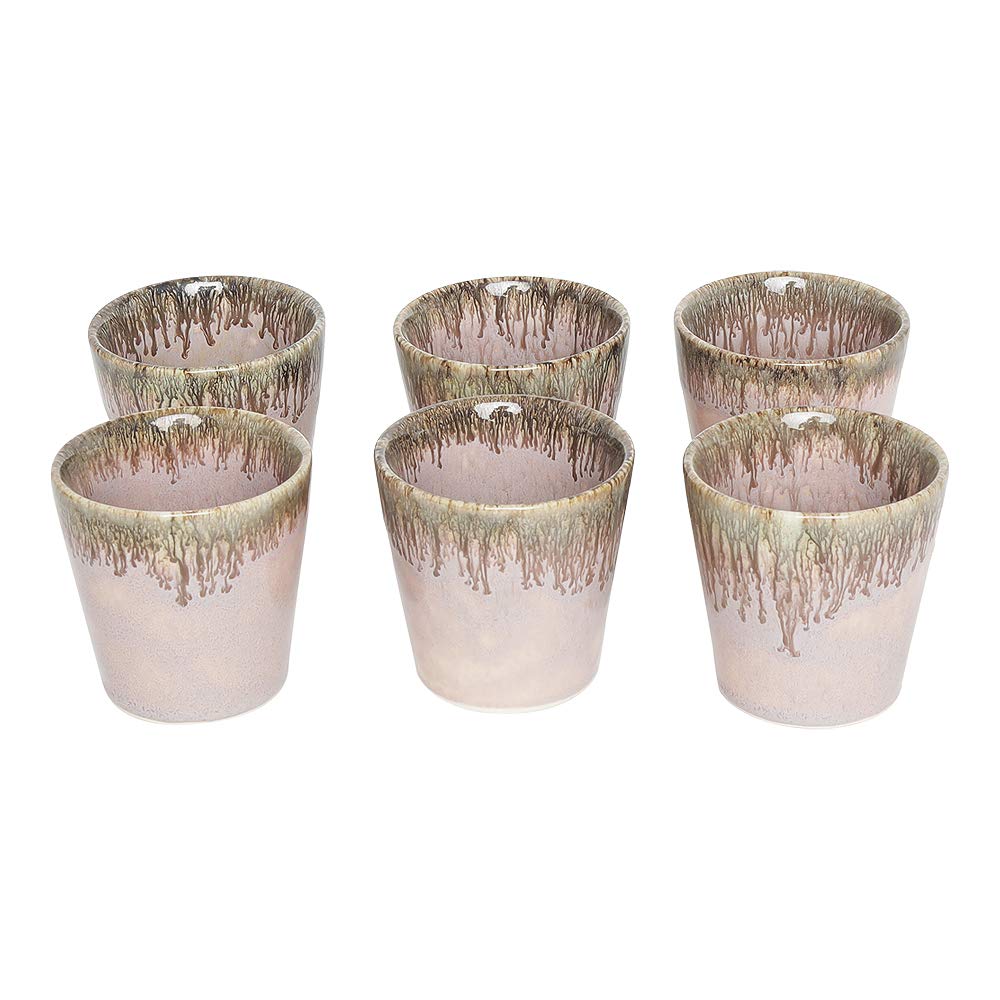 Amalfiee Sarvottam Ceramic Kulhads Set of 6 (Handmade) Unique and Elegant Handcrafted Glasses for Serving Refreshing Beverages, Perfect for Special Occasions | Microwave and Dishwasher Safe