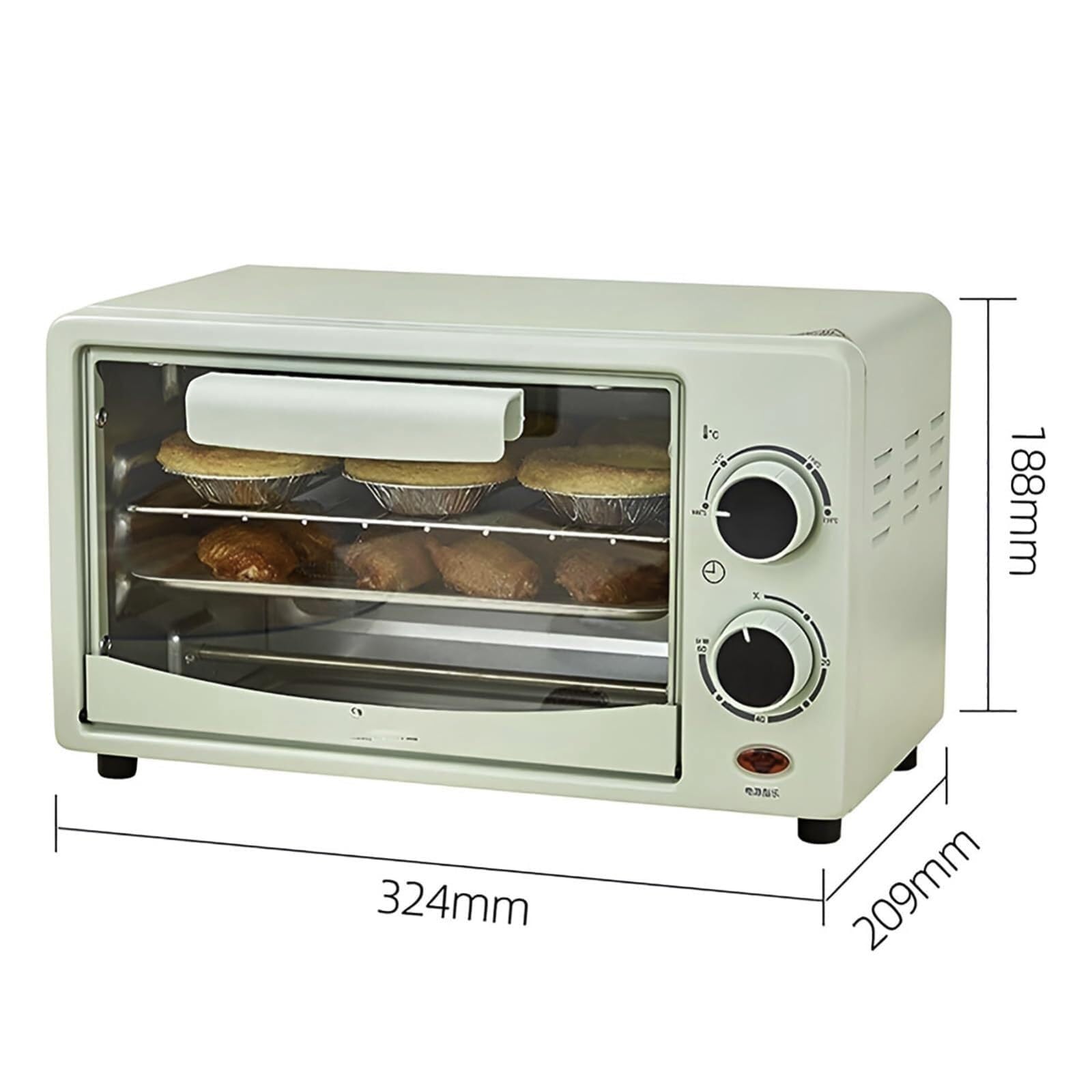 Forno Elettronico Intelligente 12L, Tostapane A Convezione Da Piano, Macchina Colazione Multifunzione, Temperatura Regolabile 0-230℃, Casa E Ristoranti(Pink)
