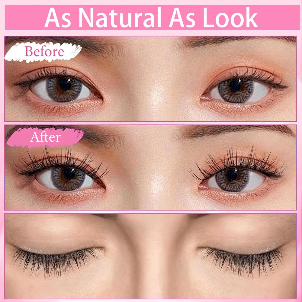 Magnetic Eyelashes With Applicator, 1pair Reusable Magnetic Lashes, No Glue Needed Eye Lashes For Women, Magnetic Eyelashes Natural Look, False Eyelashes Easy To Wear & Remove - Image 4 thumbnail