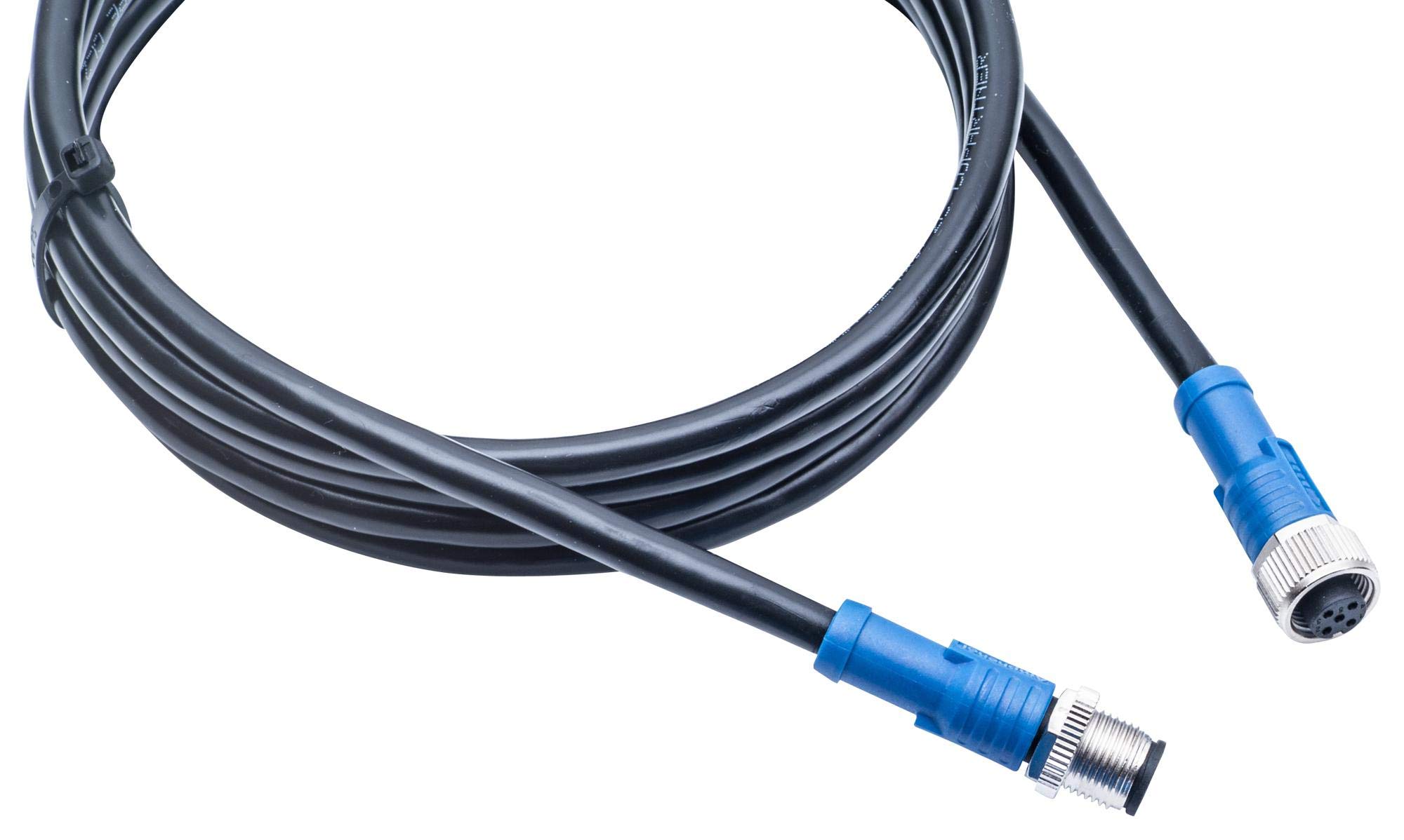 Conjunto de cable circular, 5POS, enchufe a receptáculo, 1 m, conectores circulares y conjuntos de cables