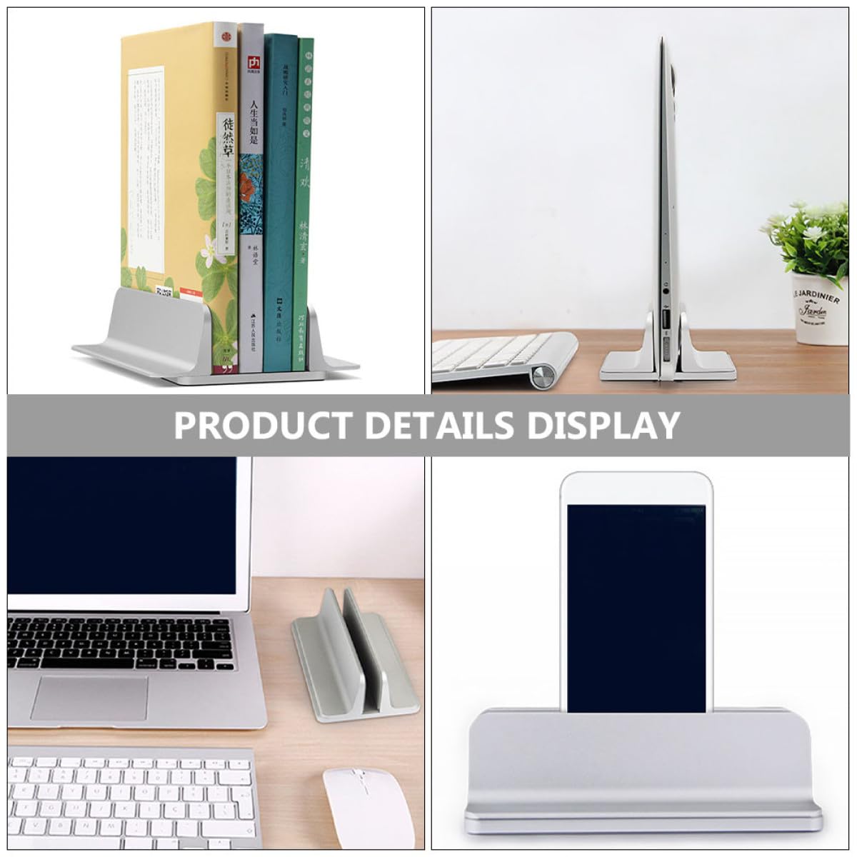 CALLARON Supporto Verticale per Laptop in Lega di Alluminio, Base per Laptop da Scrivania Leggera e Resistente, Dock Verticale per Tablet Stabile e Portatile, Accessorio per Computer