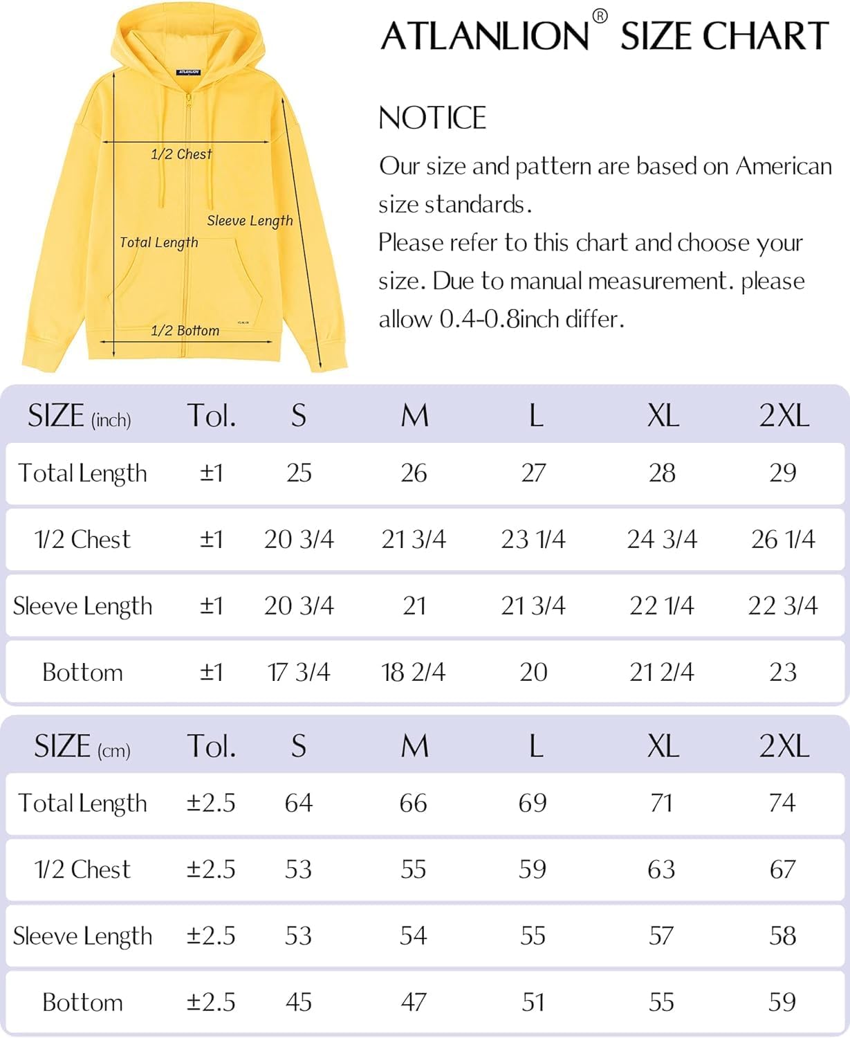 Women's Zip Up Hooded Sweatshirts Fleece Hoodies Casual Soft Cotton Lightweight with Deep Pocket S-2XL Medium Yellow