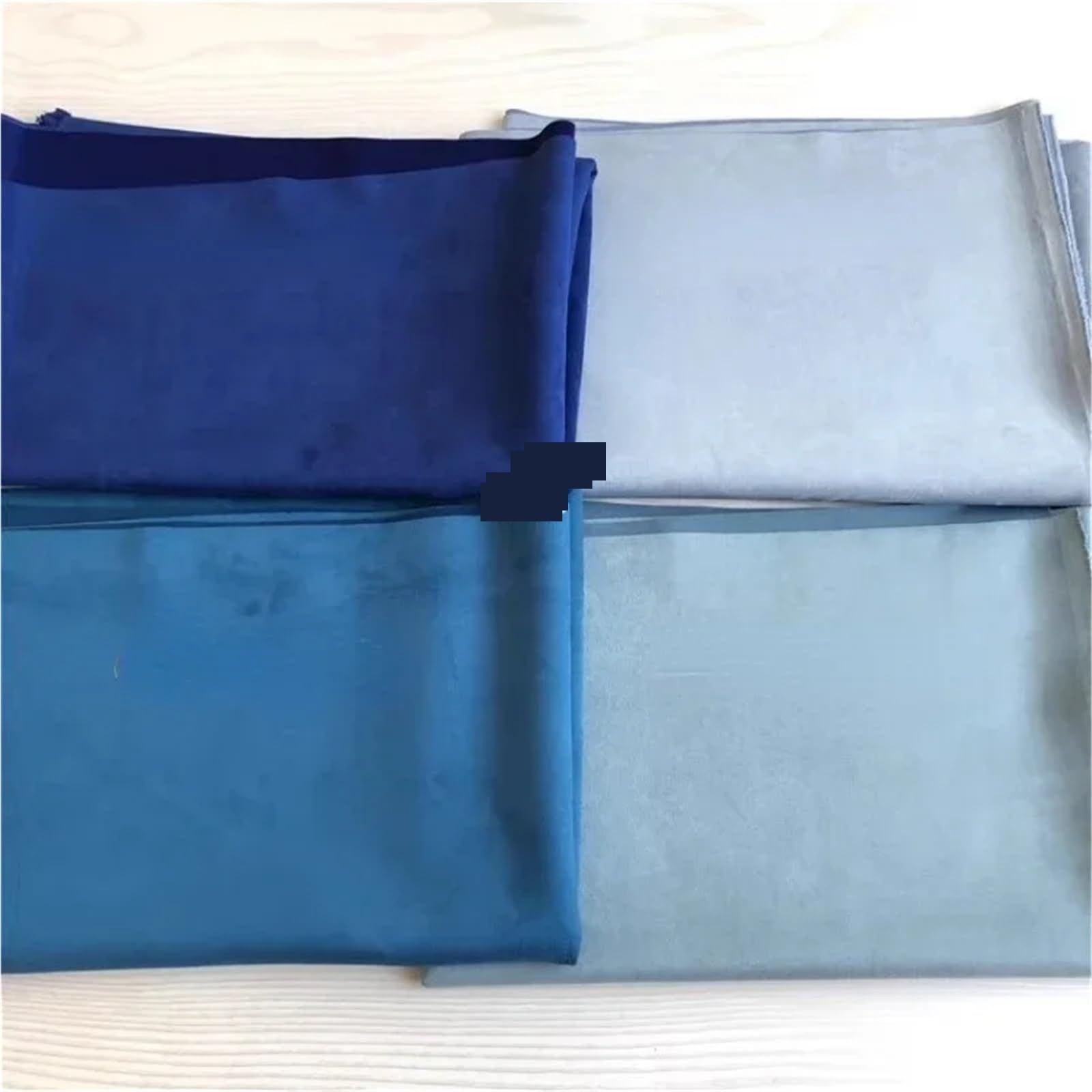 Suede Fabric Tela de punto elástica gamuza gruesa for falda, vestido, ropa, costura Diy por metro(Blue3)