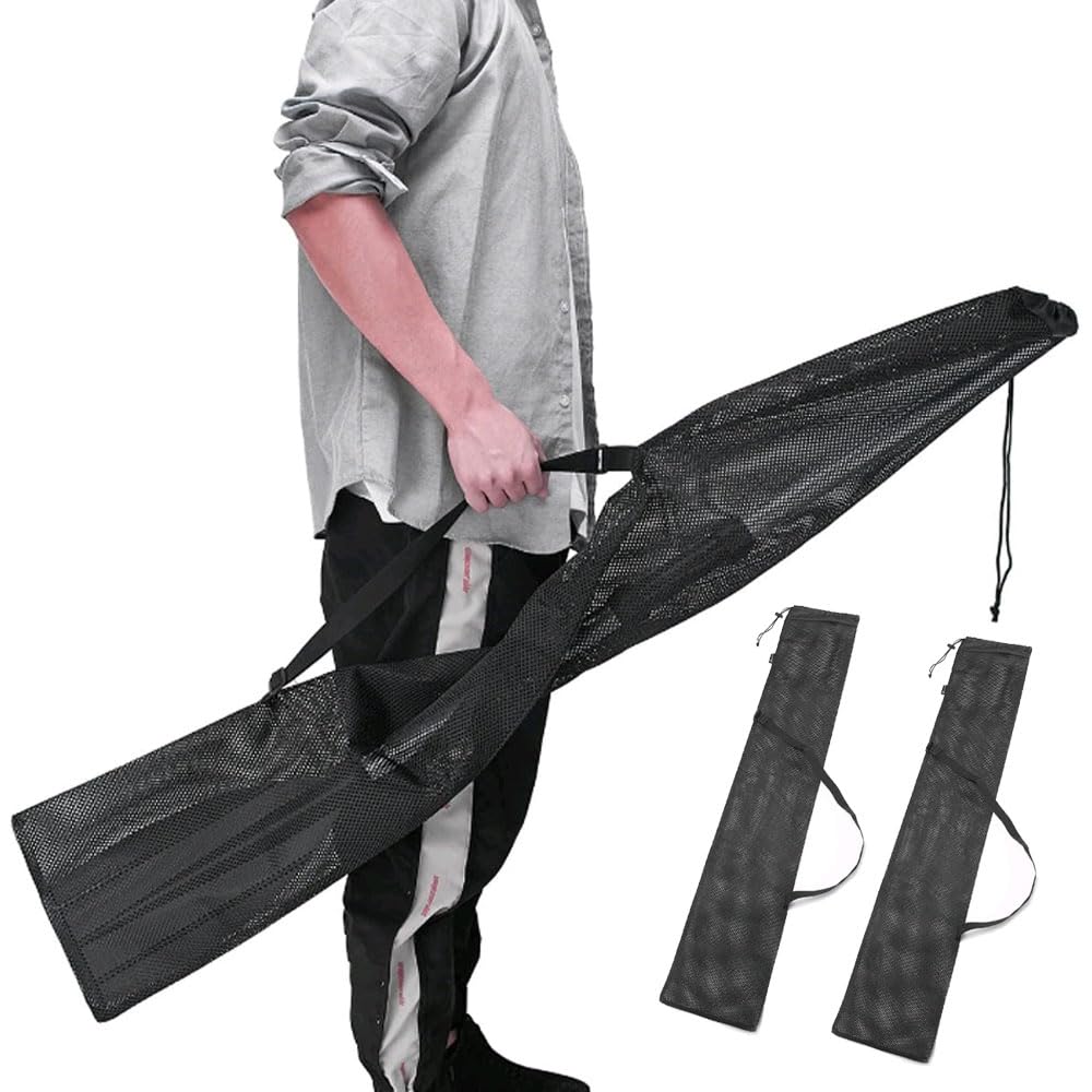 Sac Pour Pagaie De Kayak En Mesh - Réglable, Cordon Coulissant, Noir, 126x25cm
