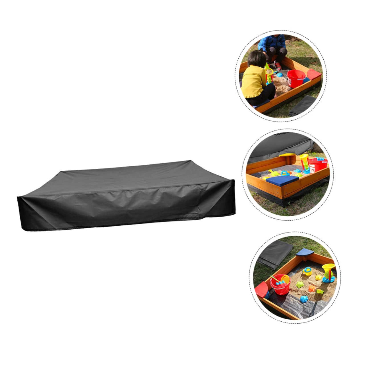 Gogogmee Sandbox Protection Cover Garden Lid Waterproof Oxford Fabric Sunproof Sturdy Square Canopy