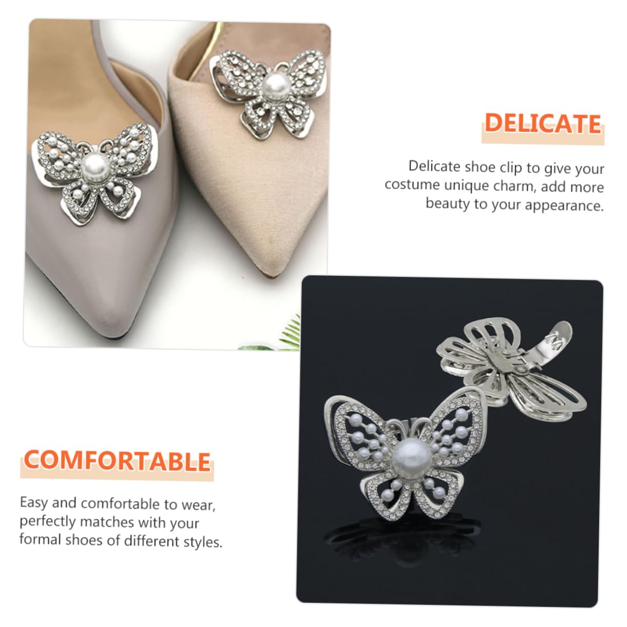 BESPORTBLE Fermagli per Scarpe Sposa Accessori per Cerimonie e Matrimoni Decorazioni Rimovibili per Scarpe Sposa