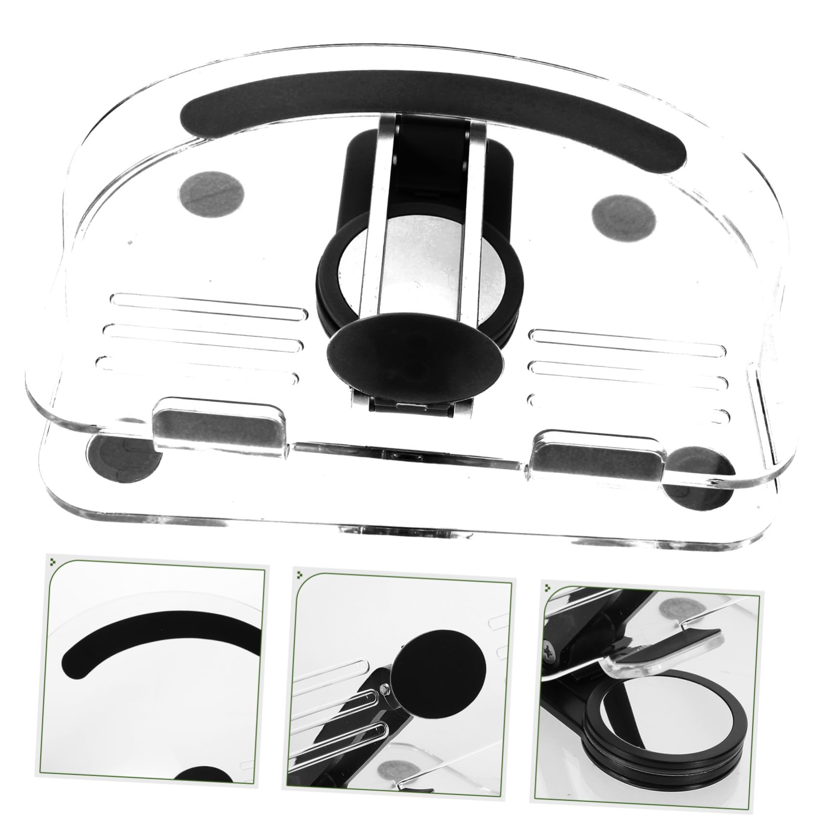 Soporte Ajustable para Tablet y Teléfono Soporte Plegable Base Estable para Escritorio Compatible con iPad y Diseño y Antideslizante Negro
