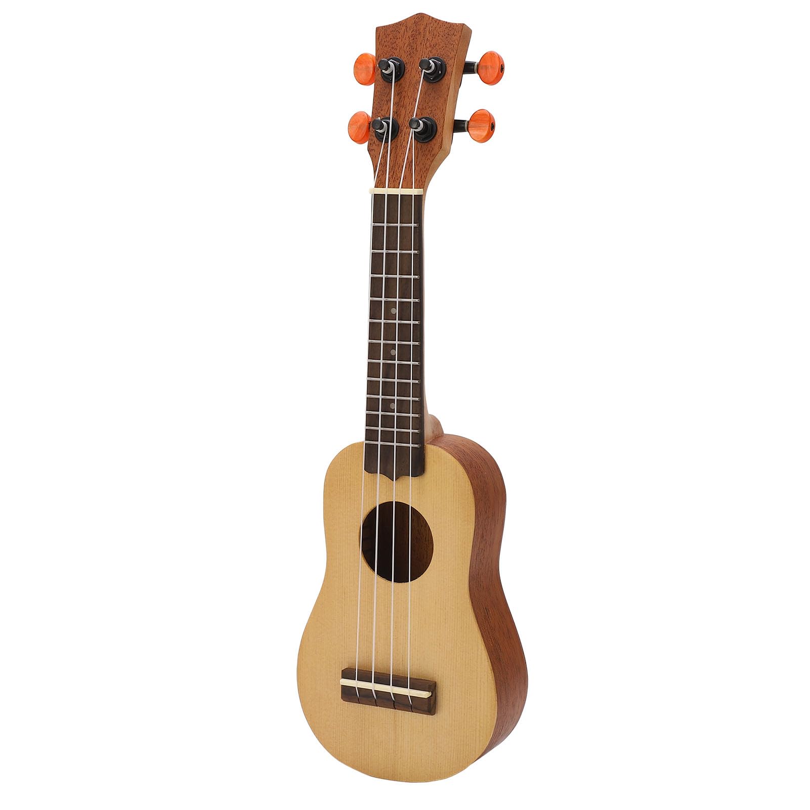 Ukulele in Legno di Abete Rosso da 16 Pollici, Ukulele da Concerto a 4 Corde con Suono Piacevole, Mini Strumento a Corde per Principianti e Professionisti