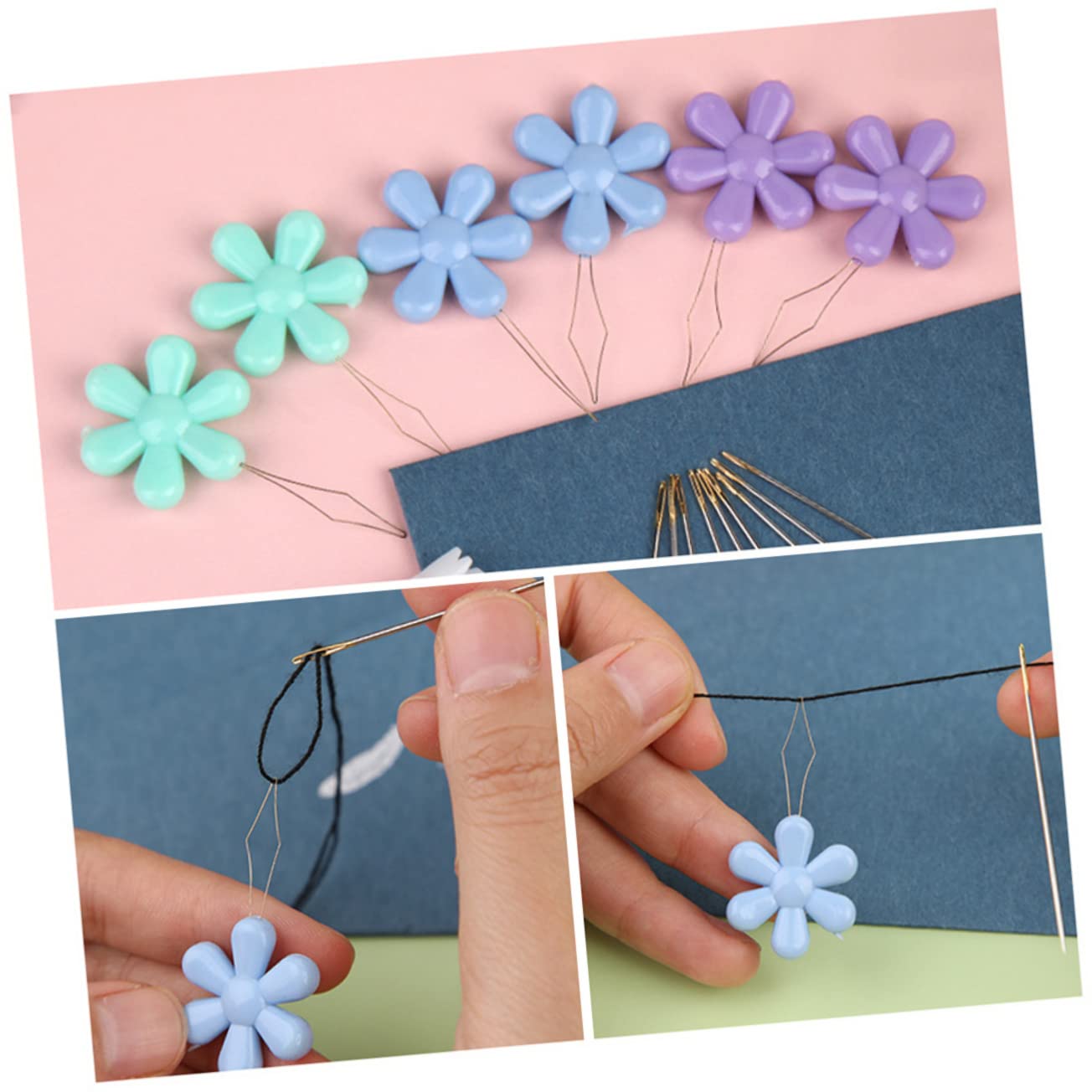 NUOBESTY 250 Piezas enhebradores de agujas para coser a mano craft handmade enhebradores de agujas de coser herramienta enhebrador de agujas aguja de bordar agujas de bricolaje el plastico