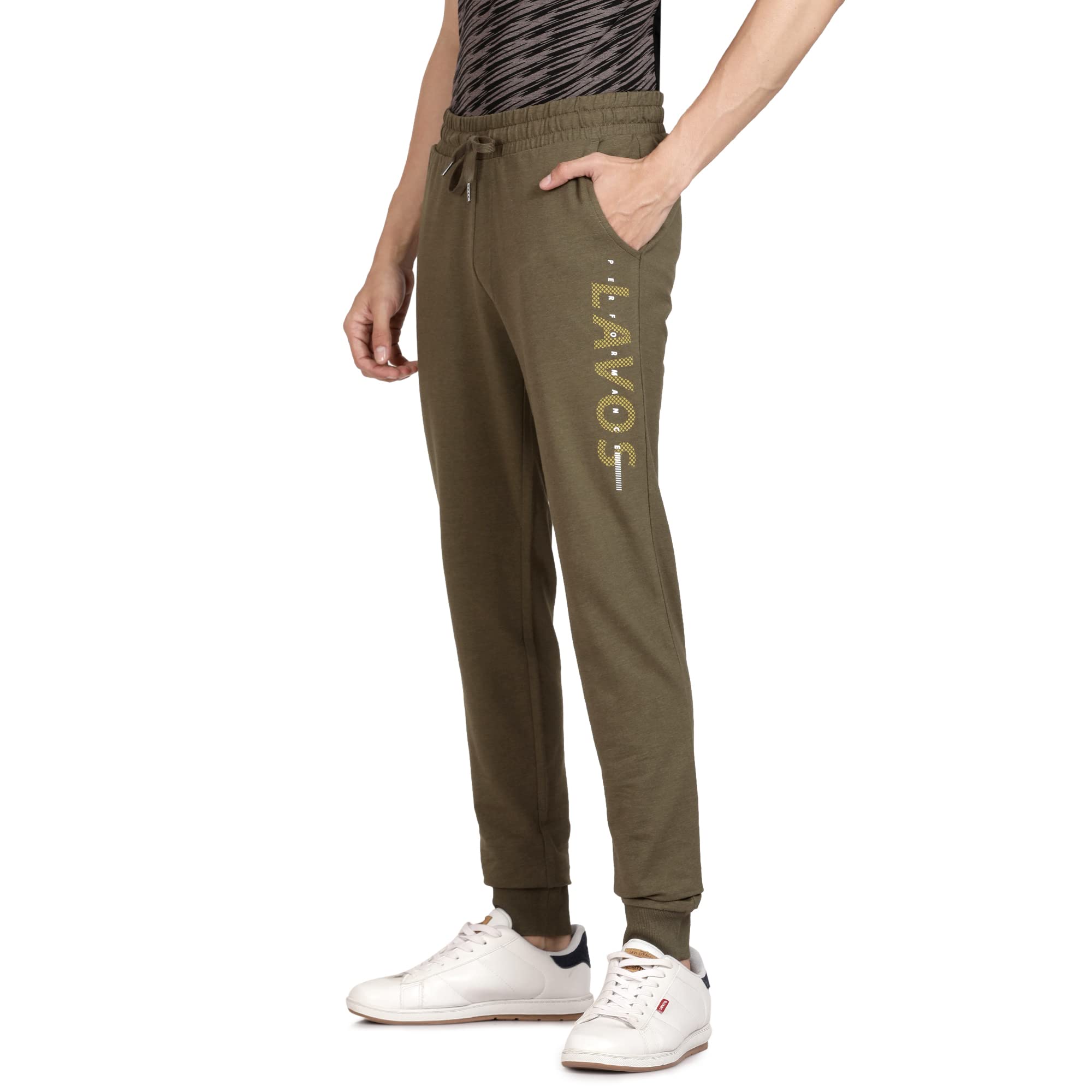Men's Regular Fit Joggers with Side Pockets| Anti-Microbial Bamboo Cotton and Polyester 4 Way Stretchable Lower for Men-image-43