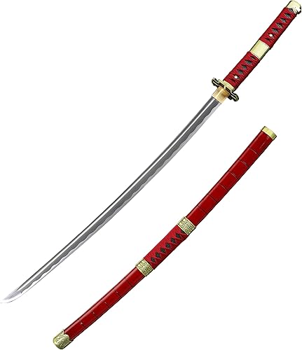 JIHPEN sword, Katana Roronoa Zoro de una pieza, acero de alto carbono 1045. Katana samurái de anime. Múltiples estilos disponibles de 41 pulgadas