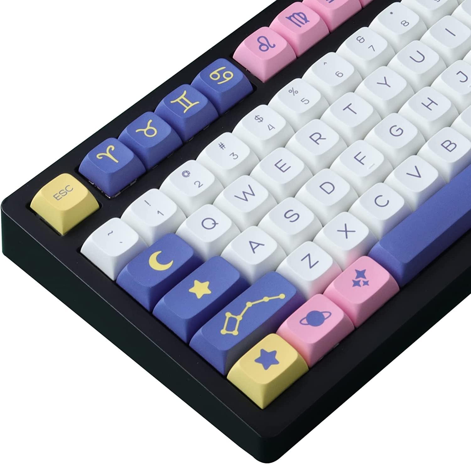 Weiße PBT Tastenkappen 135-tlg. - Cherry Profile Für Mechanische Tastaturen