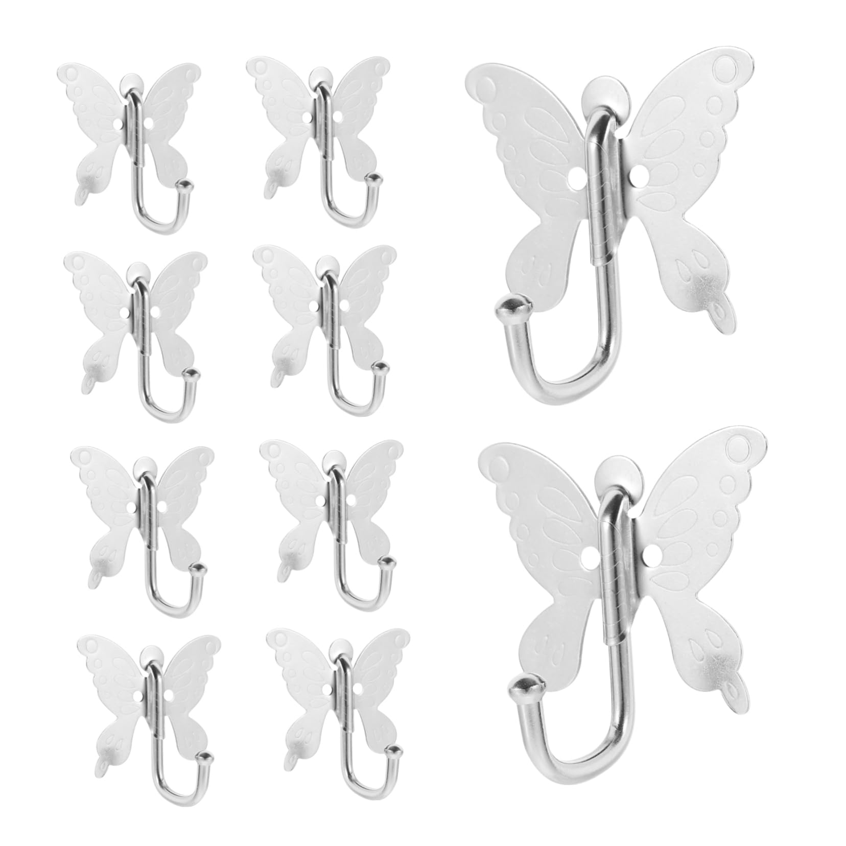 Didiseaon 4 Set Di Ganci A Farfalla in Acciaio Inox - Ganci Da Parete Facili Da Installare Per Bagno E Cucina