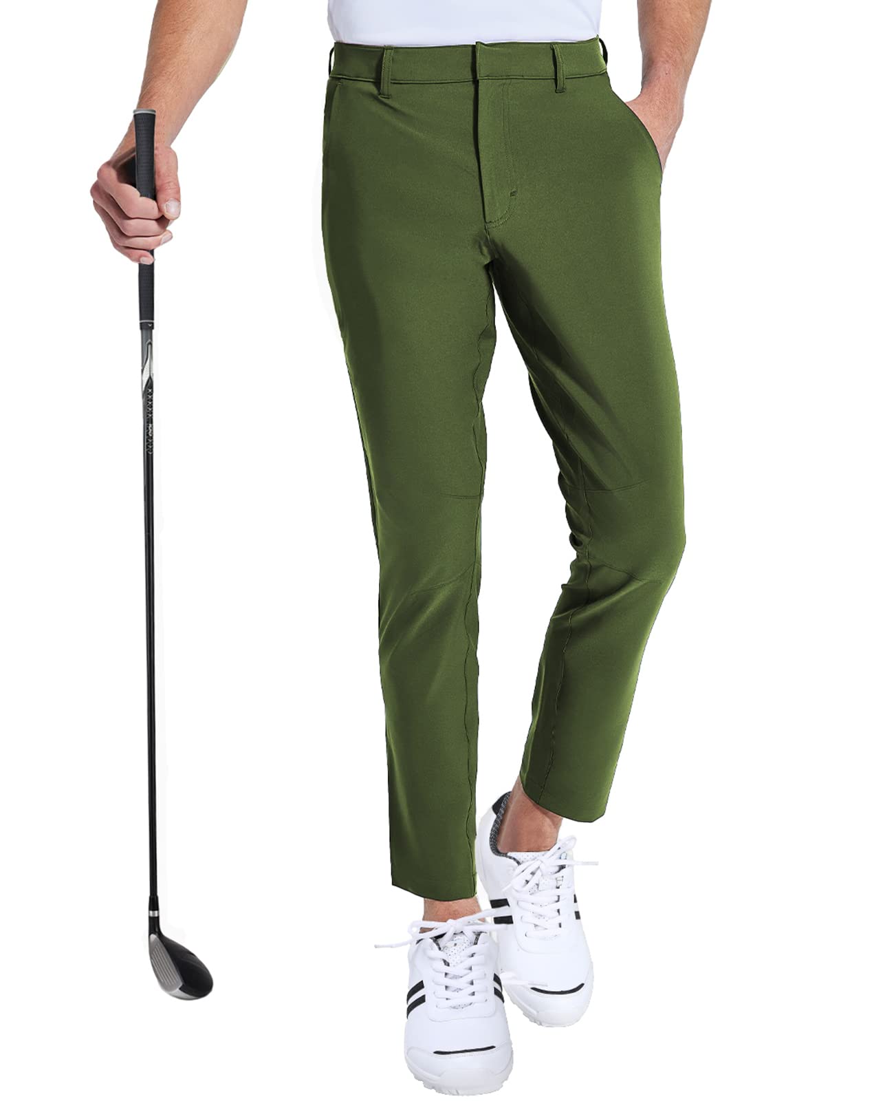 Mier Mens Stretch Golf Pants Slim Fit Lightweight Quick Dry