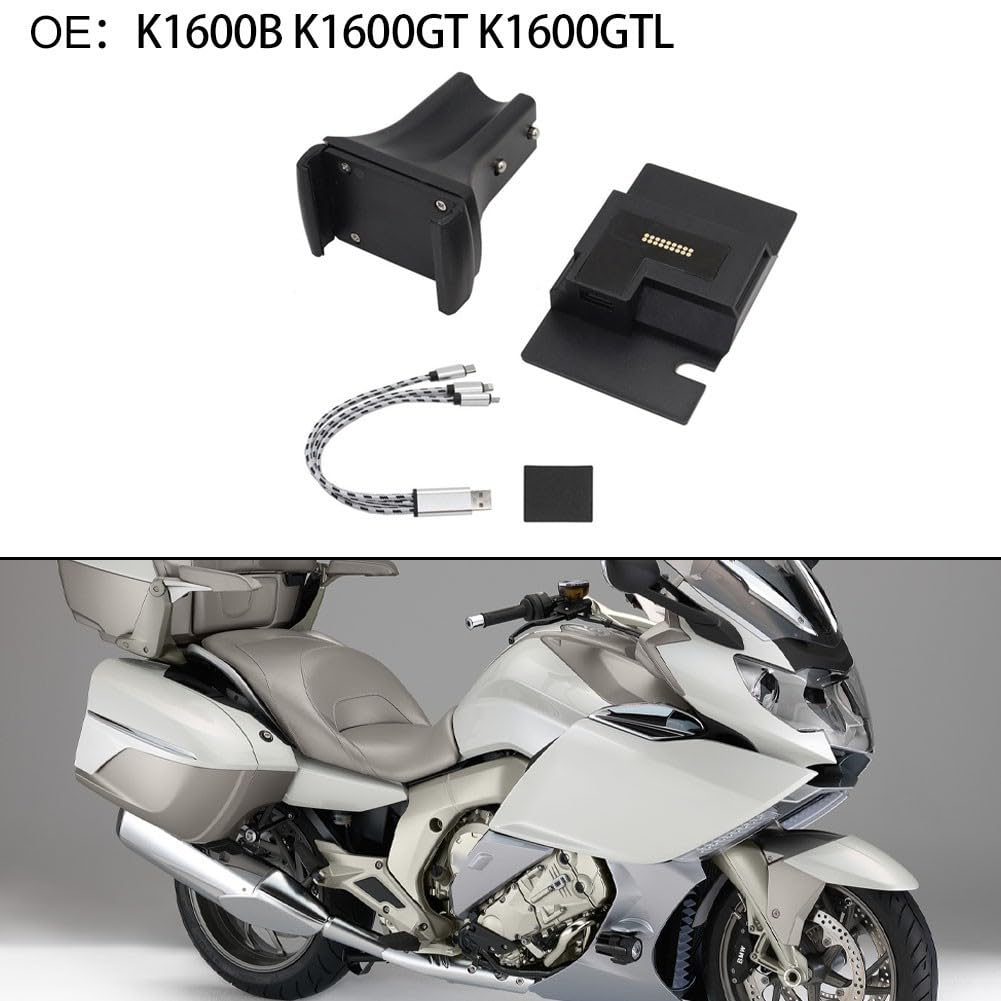 Supporto per telefono da bici compatibile con bmw serie K1600 2011-2020 Supporto GPS in metallo con porta di ricarica USB