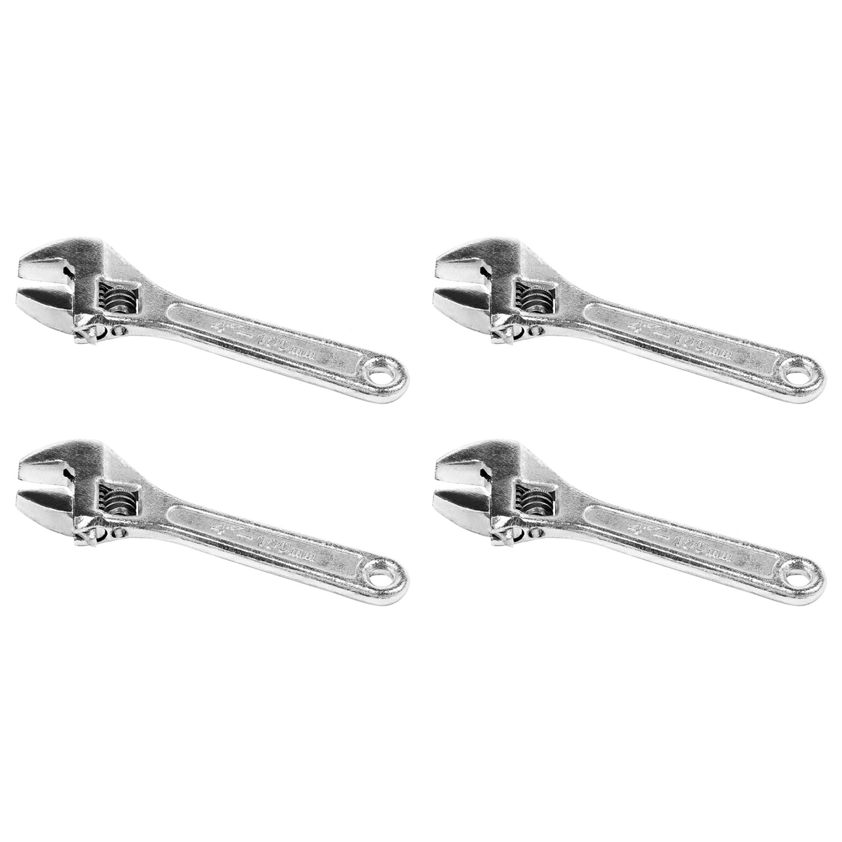 Jnchdghwa Silver 4X 4 Inch 100Mm Mini Size Metal Adjustable Spanner Wrench
