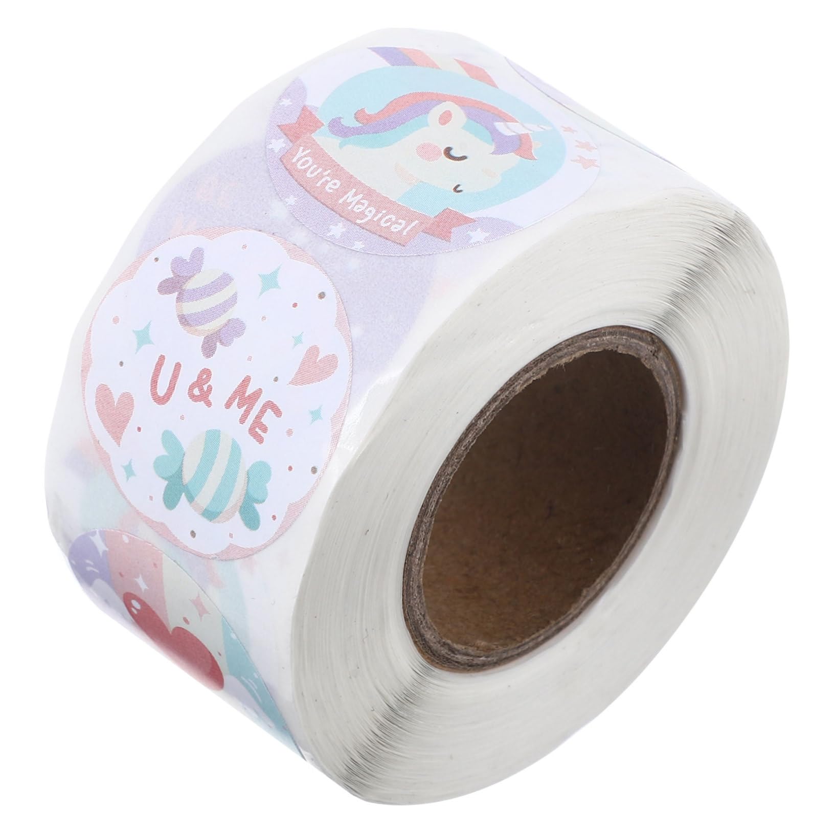 FUNOMOCYA 1 Rollo unicornio pegatinas stickers infantiles pegatinas adhesivas giftcrad etiquetas adhesivas decoración pegatina para el aula de los niños pegatinas para el aula de los niños