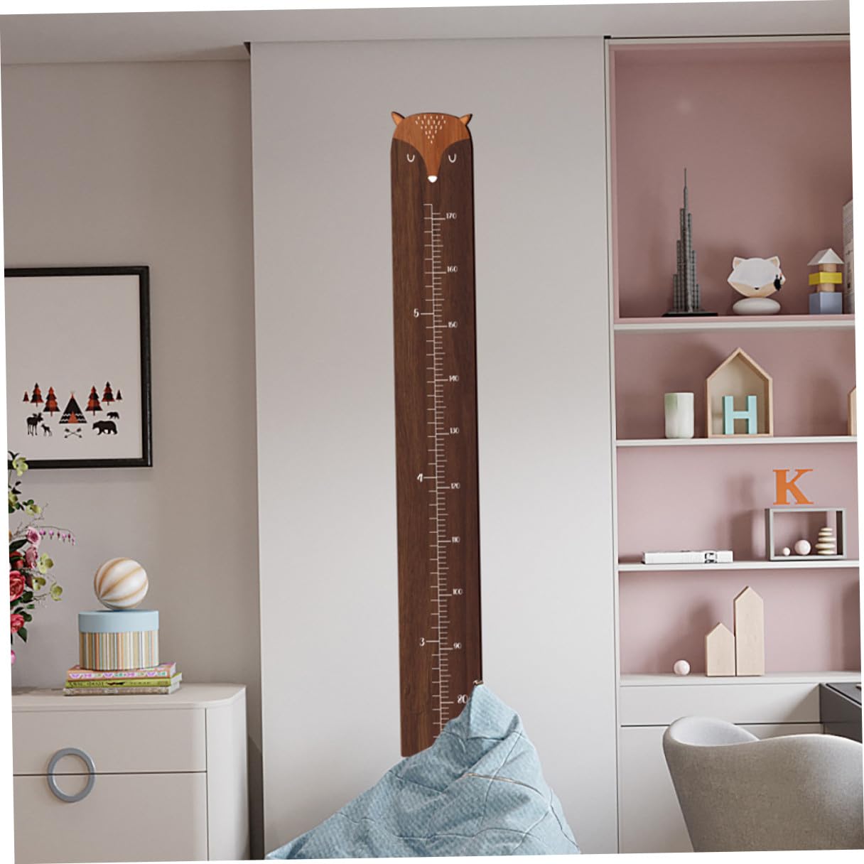 Gatuida Tabla de Crecimiento Infantil Adorable y Funcional Diseño de Jirafa de Madera Decoración de Pared para Medir Altura para Habitación de Niños
