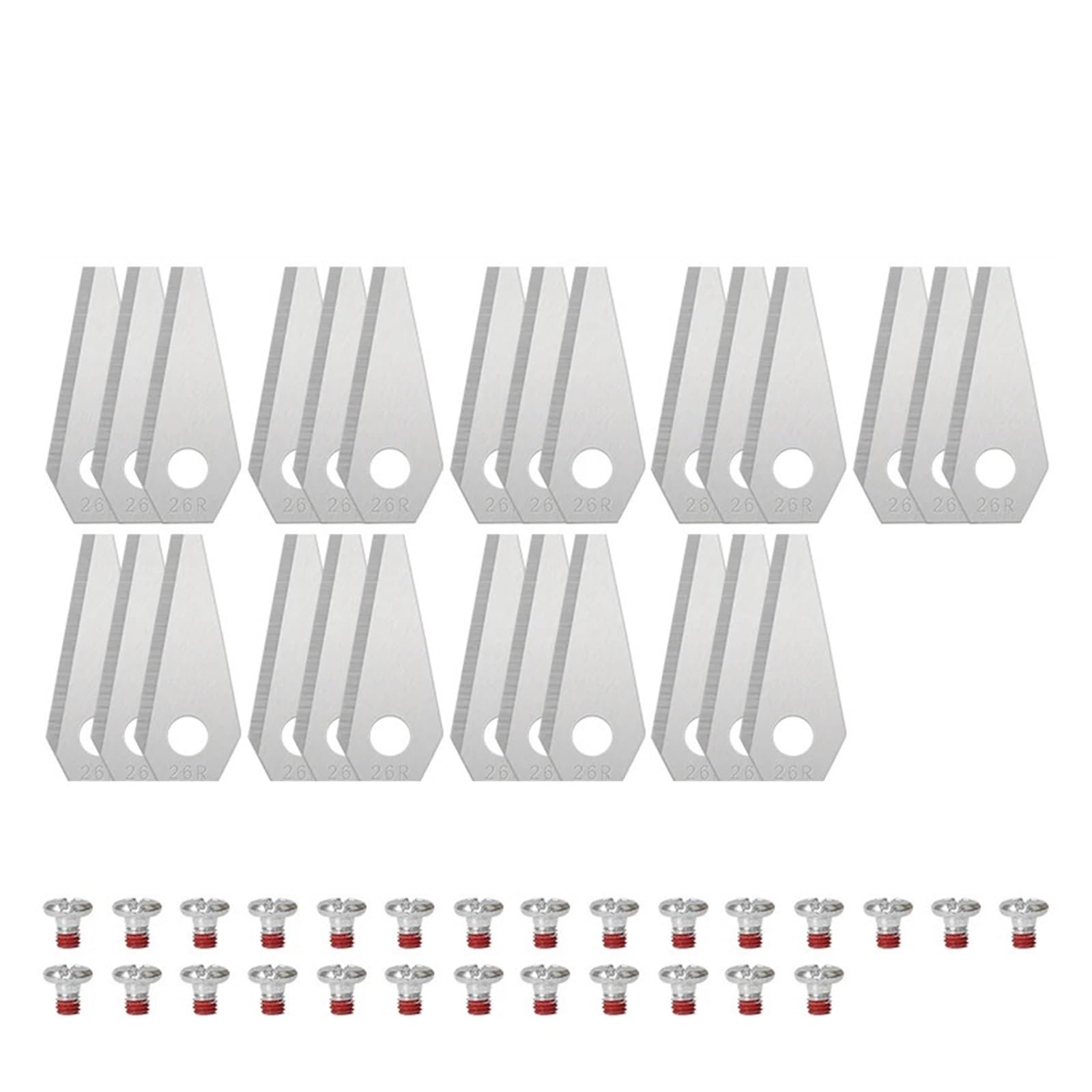 Cuchillas de Repuesto for cortacésped (Paquetes de 9, 18 y 27 Piezas) de Acero Inoxidable for Robot cortacésped Indego.(Silver 27pcs)