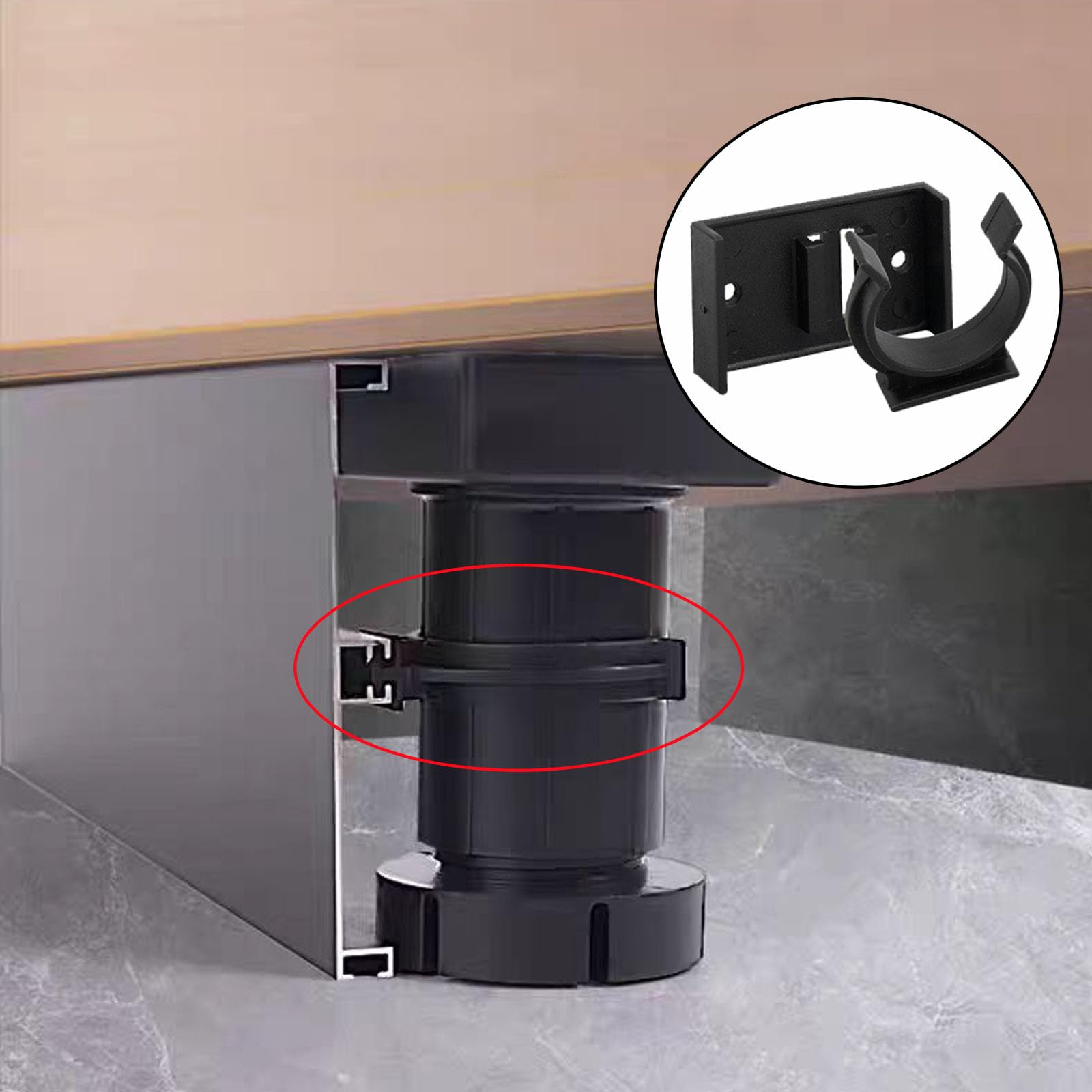 Heavy Duty Kitchen Plinth Clips, 30PCS Kitchen Kick Board Plinth Clips with 30 Screws - Image 4