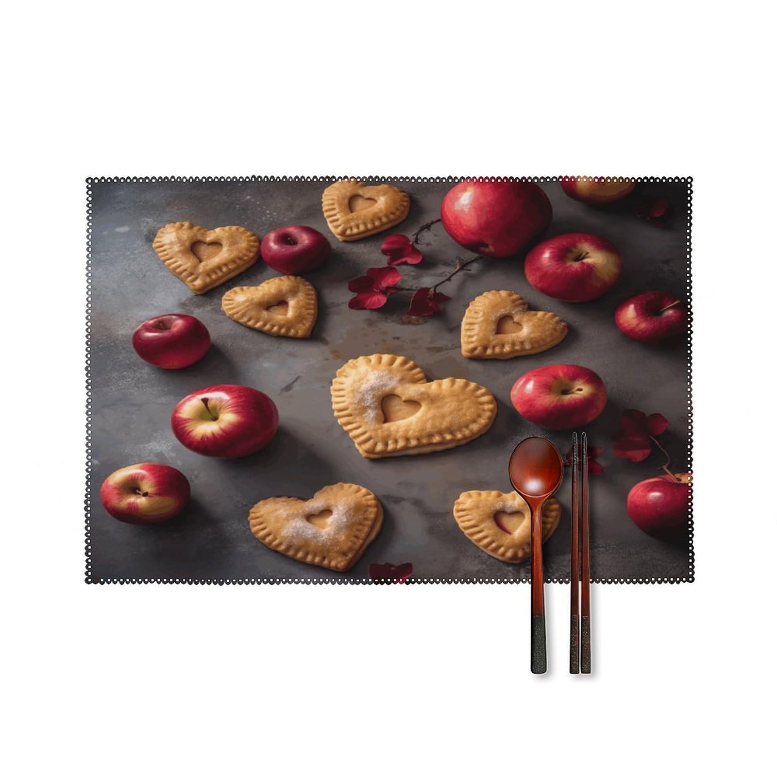 Fekiloot Style Fruit And Food Placemats Set Of 6,Table Mat