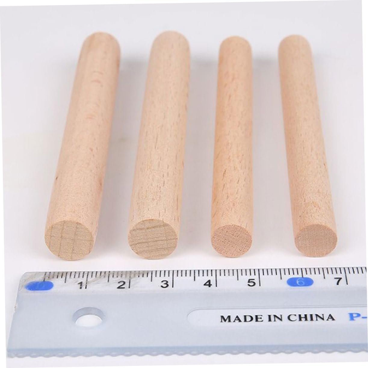 Sólidas Carpintería y Bricolaje de Haya de Madera Maciza Redondas 10 Varillas Reutilizables para Manualidades y Modelismo