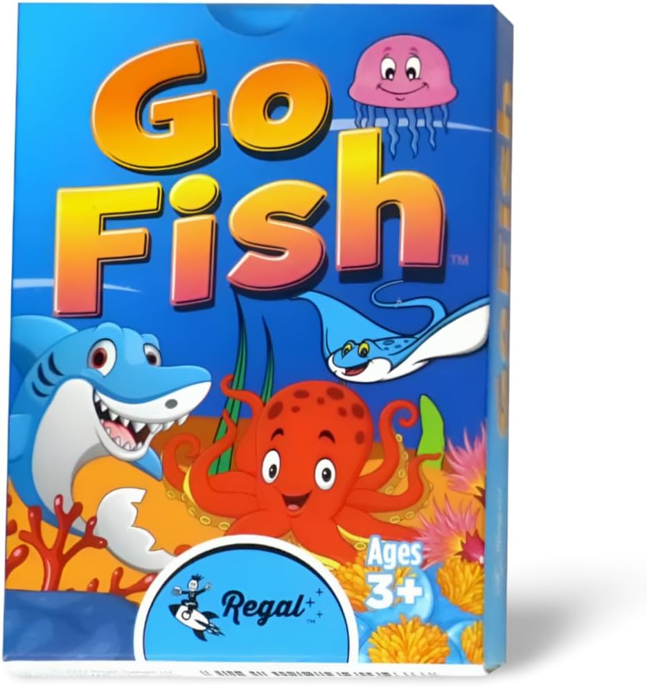 Regal Games - Go Fish, Garbage Monsters, Highway Hunt Card Games Set - Family-Friendly, Fun Card Games - Search & Find, Matching, Counting - Ages 3+ - Includes Game Cards & Instructions - 3 Pack