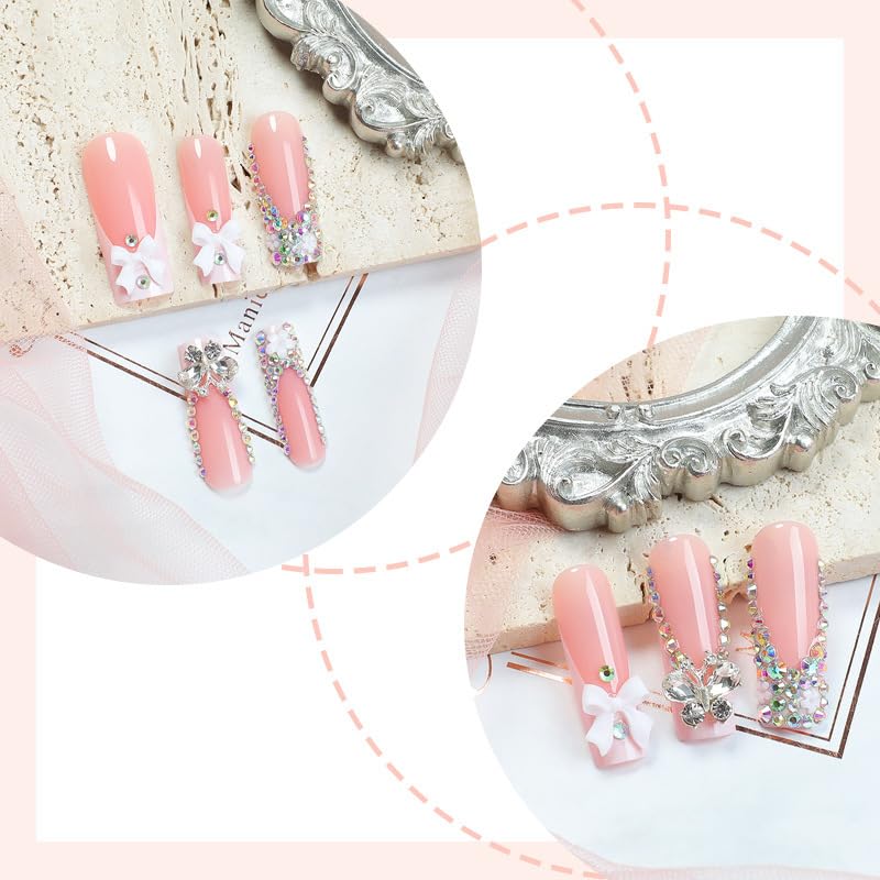 Press on Nails Long Square Fake Nails - Luxury Acrylic