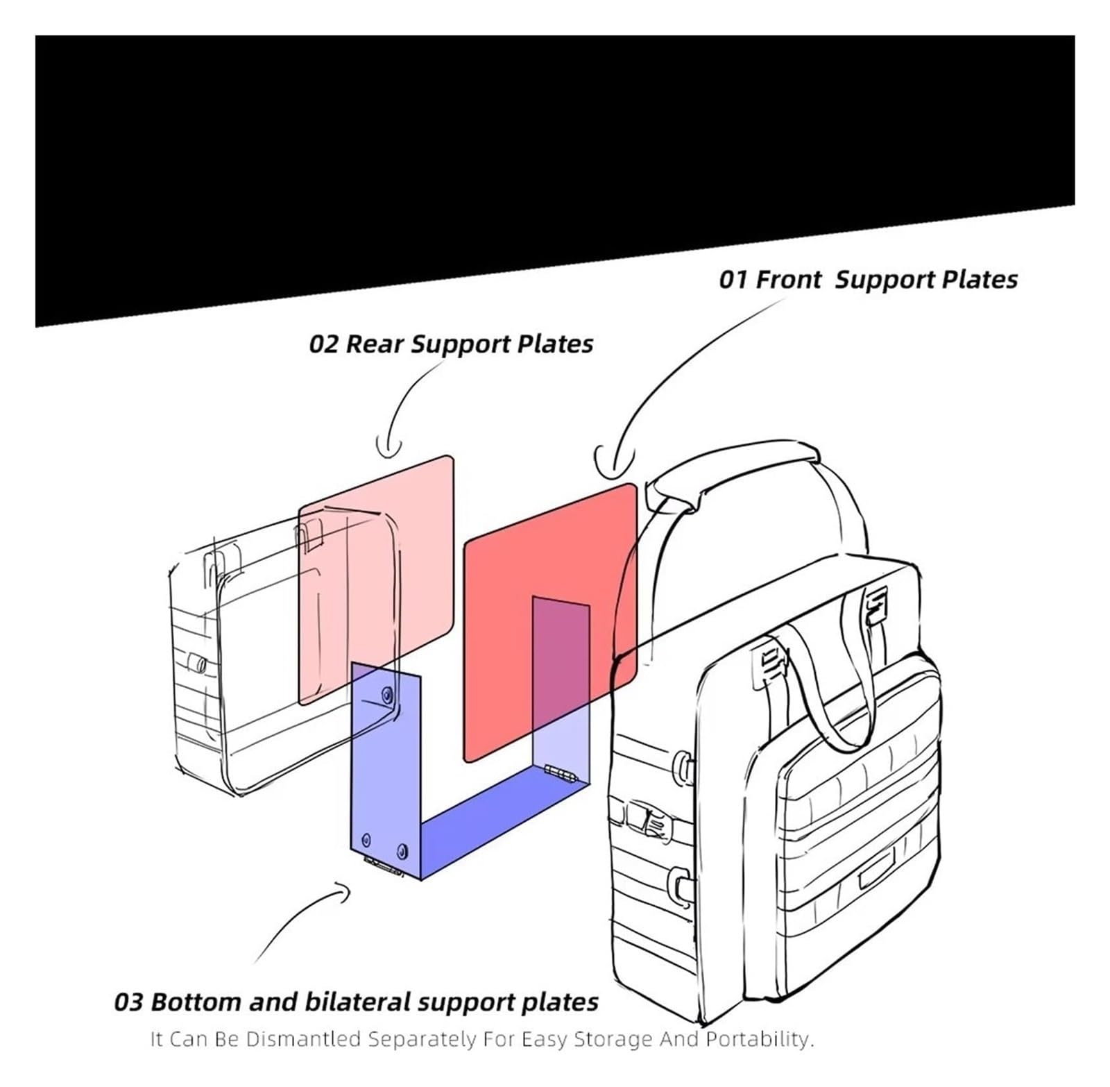 Moto Paraurti Borsa Moto Borse Laterali Sgancio Rapido 3D Cube Tail Impermeabili 25-32 Litri Espandibili Valigia Portaoggetti Borsa