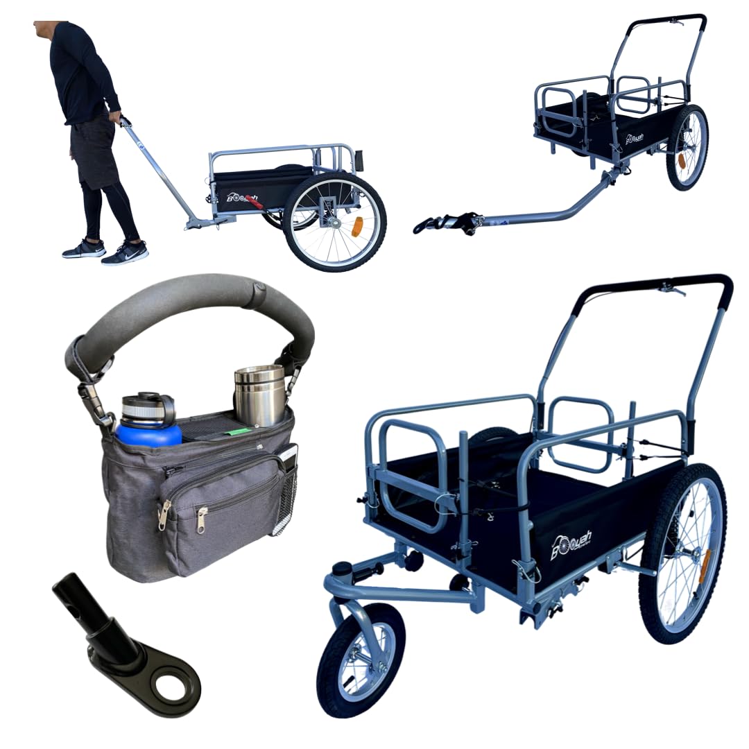 Booyah Strollers Cargo and Bicycle Bike Trailer Suspension Beach Sport Cart