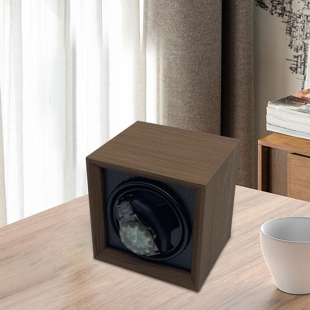 Premium Automatik Uhrenbeweger mit intelligentem Motor und | Design. Wunderschön gefertigtes Holzdisplay für Uhrensammler. Leiser Motor, geräuschlos, sicher. Automatisches Rot.