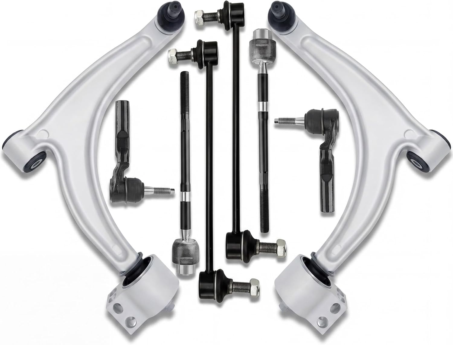 8Pcs Front Lower Control Arm Suspension Kit fit for 2005-2010 Pontiac G6, Chevrolet Malibu 2004-2012, 2007-2009 Saturn Aura