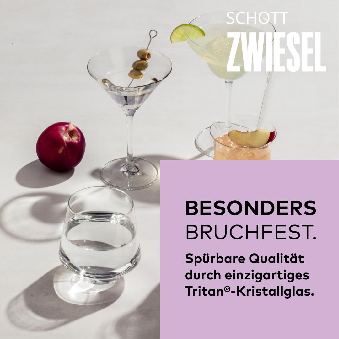 SCHOTT ZWIESEL Gin Tonic Glas Bar Special (4er-Set), bauchige Longdrinkgläser für Gin Tonic, spülmaschinenfeste Tritan-Kristallgläser, Made in Germany (Art.-Nr. 130003), Kristall Küche, Haushalt & Wohnen
