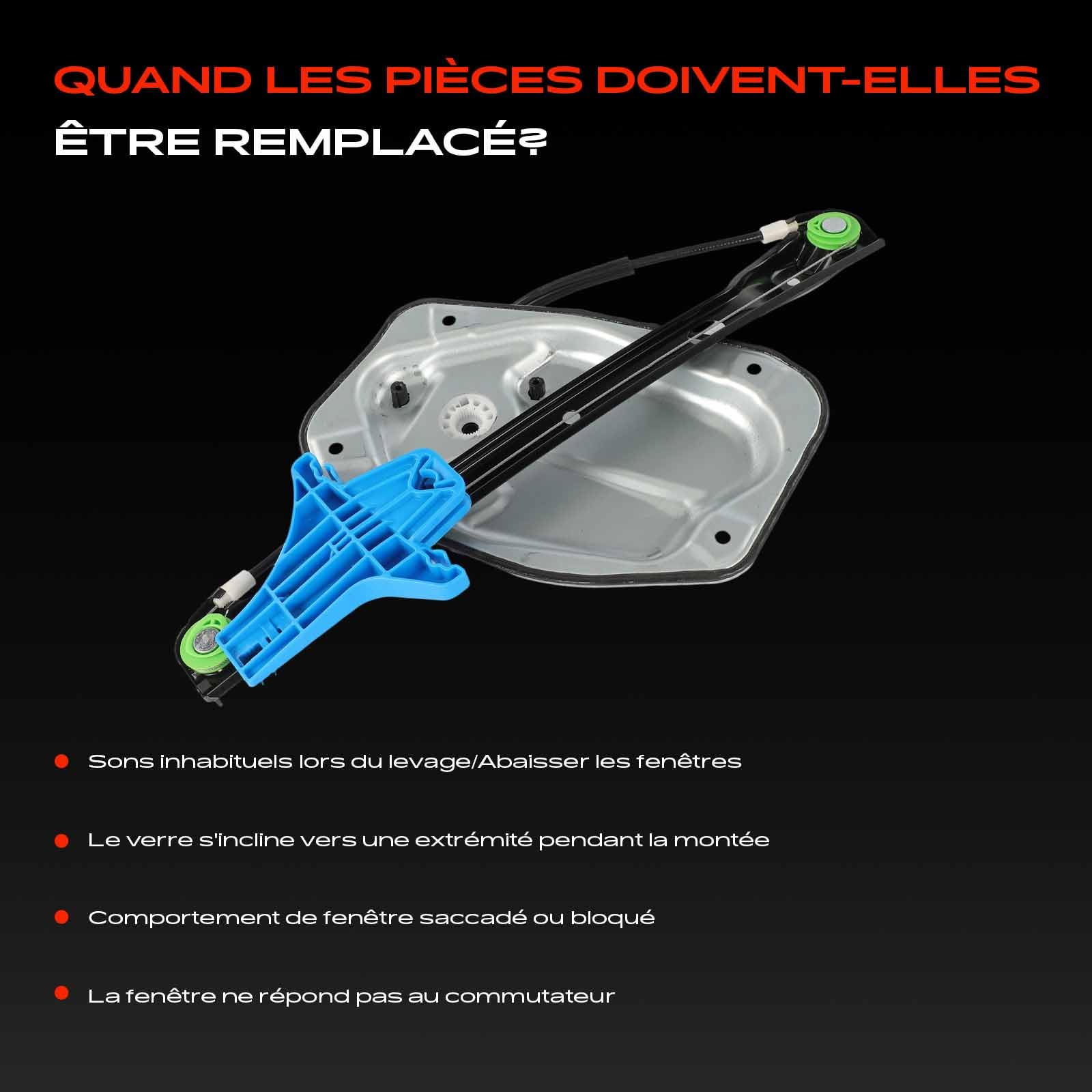 Frankberg Lève-vitre sans moteur, 4/5 portes, arrière gauche 1K4839461