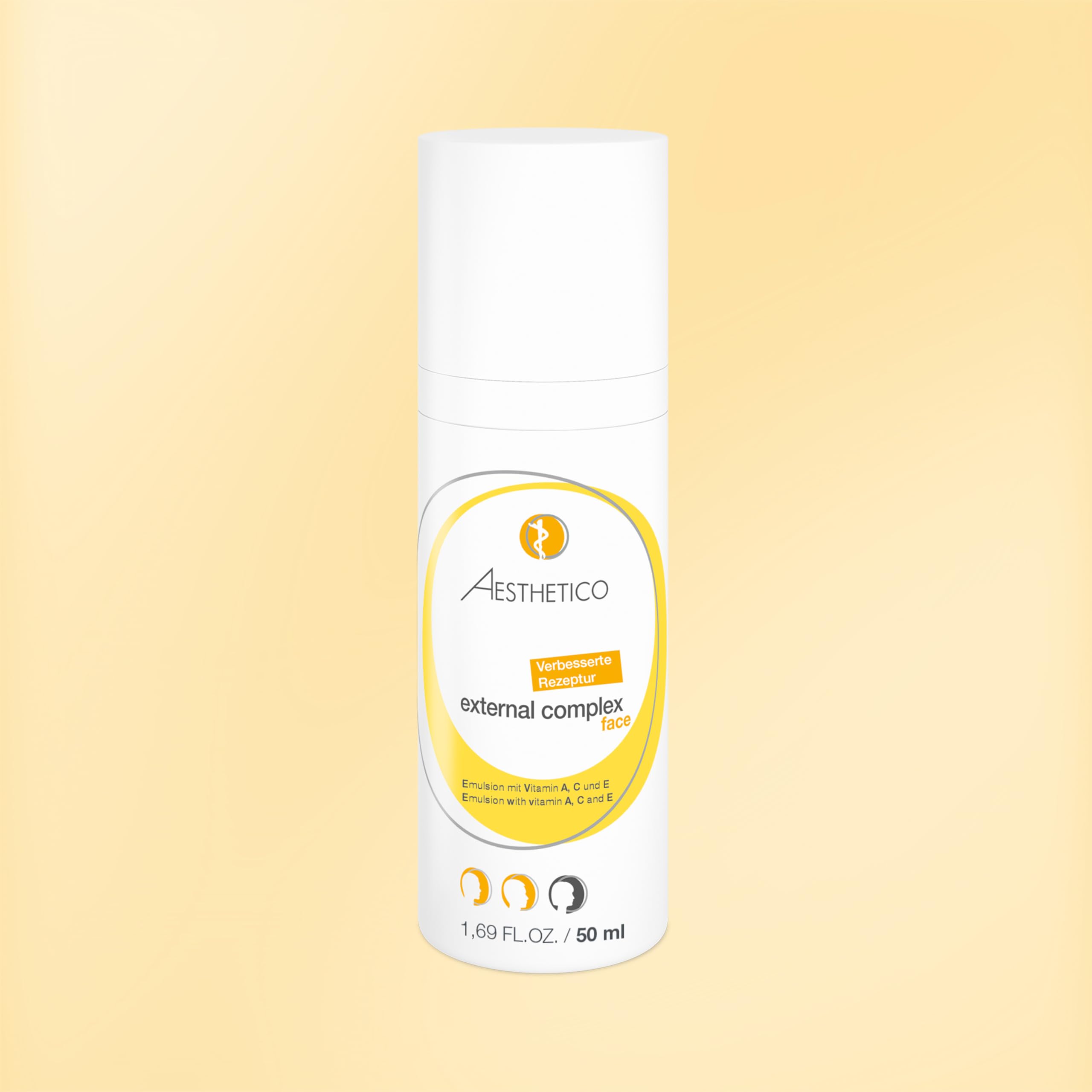 AESTHETICO external complex, 50 ml | Reichhaltige Anti-Aging-Emulsion für reife, trockene Haut, mit Vitamin A, C und E, pflegt intensiv und schützt antioxidativ