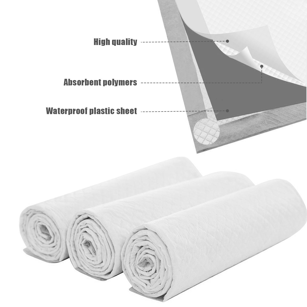 PETCUTE Tapis éducateurs pour Chiots Super absorbants Pee d'entraînement Bleu 4tailles