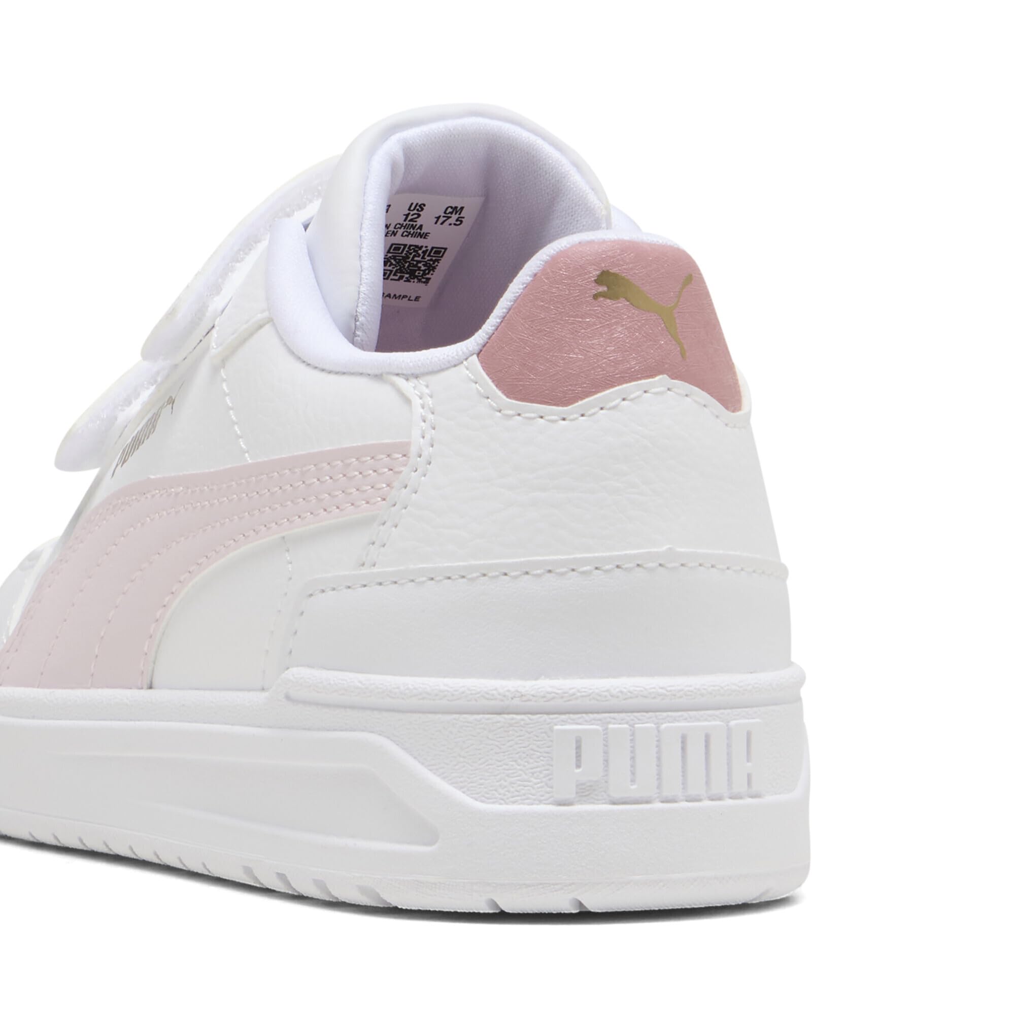 Puma Shuffle Downtown LO V PS Sneaker, biało-pudrowy róż, 2,5 UK dziecko