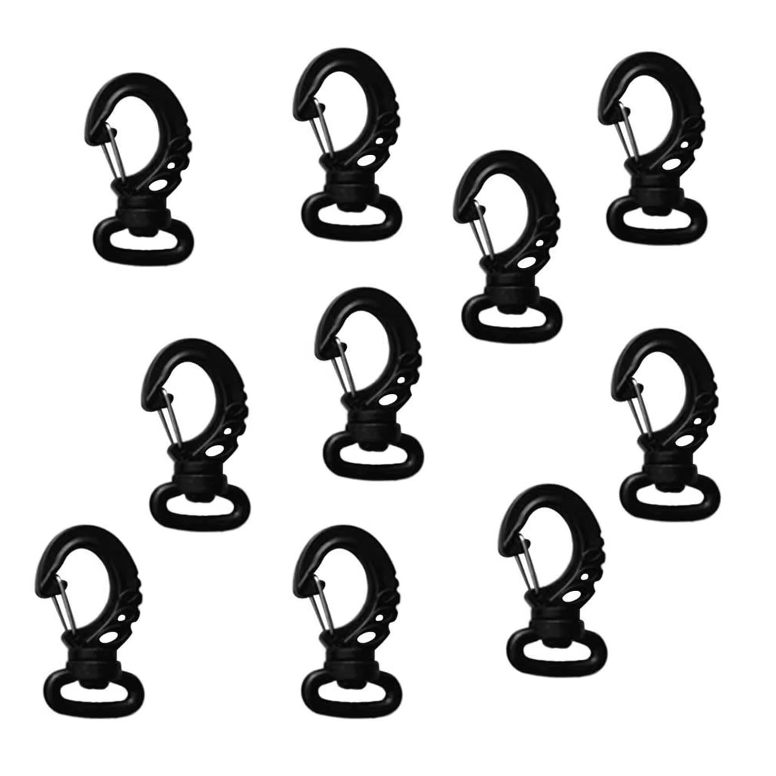 KAIXINXIN 10Pcs Scubas Diving Clip Nylon Swivels Spring Hook Spring Clip Single Ended Swivels Eye Bolts Hook Buckles for Underwater