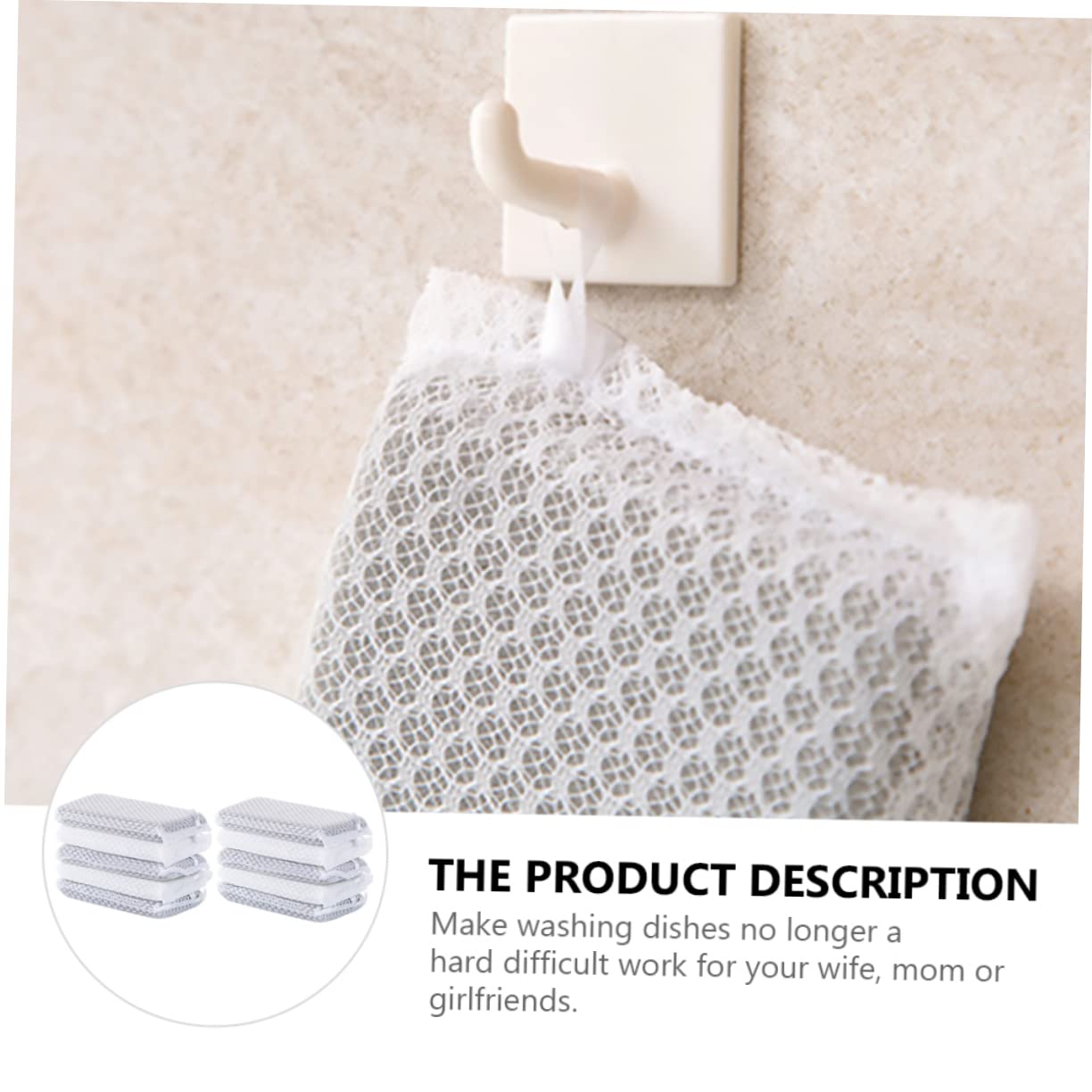 GALPADA Kitchen Scouring Pads Dish Sponge for Dishwashing Reusable Kitchen Accessories