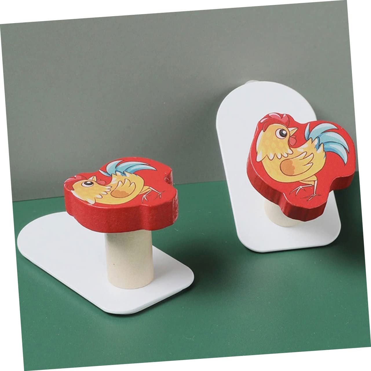 Alipis 12piezas Ganchos De Pared De Madera Para Niño Niña Ganchos Adhesivos De Animales Rana Panda León Colgador Decorativo Para Habitaciones Infantiles Fácil Instalación Superficies
